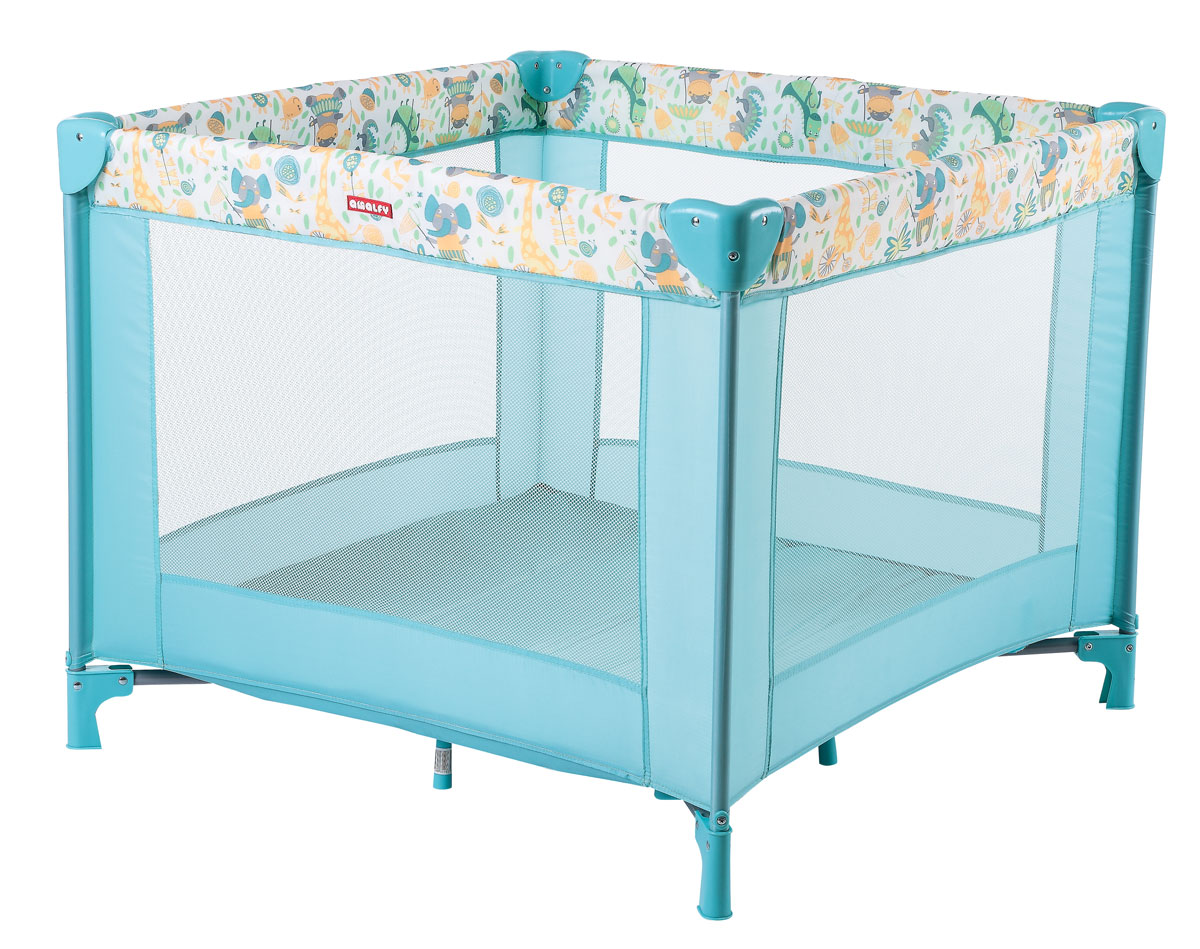 Happy Baby Игровой манеж HB-8090 Aqua54 009303 Happy Baby Игровой манеж HB-8090 Aqua54 009303Игровой манеж Happy Baby HB-8090 Aqua - это удобный практичный и красивый манеж. Стильный и компактный манеж подарит малышу безопасное пространство для игр и развития, а родителям несколько свободных минут, чтобы заняться своими делами. Манеж имеет форму квадрата. Сетчатые стенки манежа обеспечат хорошую циркуляцию воздуха и позволят наблюдать за малышом. Все углы защищены атравматичными накладками. Манеж очень устойчивый благодаря дополнительным ножкам, расположенным по центру. Легко и компактно складывается в удобную сумку-переноску с застежкой-молнией. Манеж можно использовать на свежем воздухе.Возраст: 0-4 годаМаксимальный вес ребенка: 1-15 кг