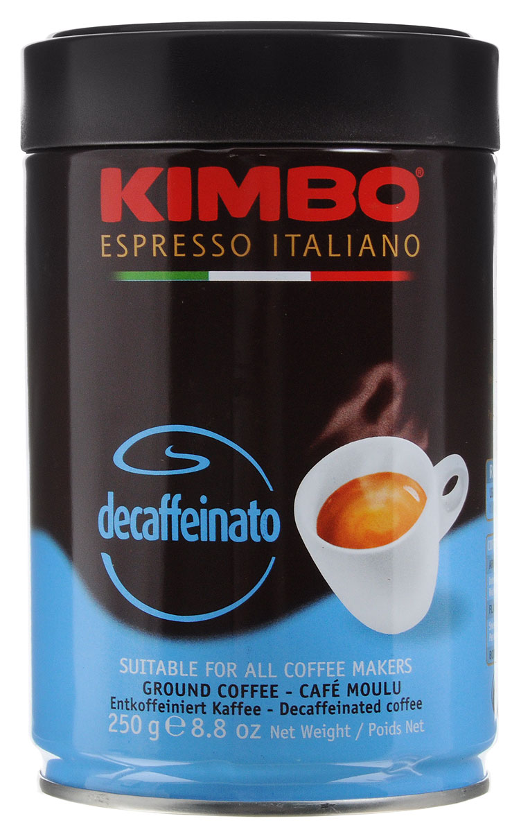 Kimbo Decaffinato декофеинизированный молотый кофе, 250 г0120710 Kimbo Decaffinato декофеинизированный молотый кофе, 250 г0120710Kimbo Decaffinato - великолепный итальянский кофе с низким содержанием кофеина, который сохранил насыщенный аромат и богатый вкус классического эспрессо.