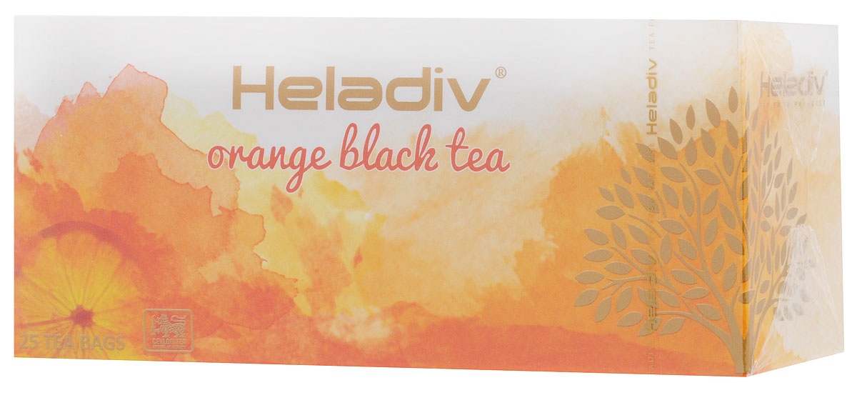 Heladiv Orange чай черный в пакетиках с ароматом апельсина, 25 шт101246 Heladiv Orange чай черный в пакетиках с ароматом апельсина, 25 шт101246Сочетание элитного цейлонского чая с насыщенным ароматом апельсина в Heladiv Orange подарит вам незабываемое ощущение легкости. Пакетированный черный чай Heladiv обладает приятным вкусом, насыщенным ароматом апельсина и ярким настоем.