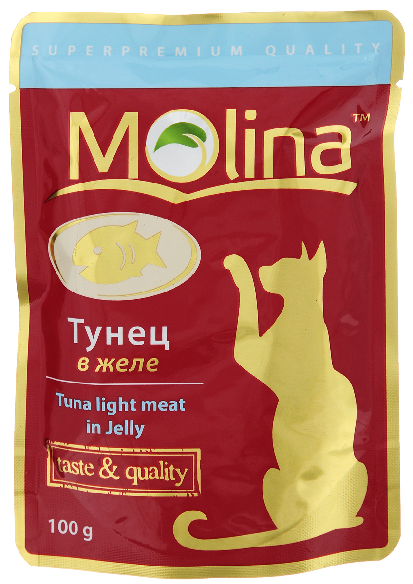 Консервы для кошек Molina, с тунцом в желе, 100 г4620002671136 Консервы для кошек Molina, с тунцом в желе, 100 г4620002671136Консервы для кошек Molina - это высококачественный, сбалансированный, натуральный продукт, который содержит все необходимые компоненты, обеспечивающие организм ваших питомцев энергией, витаминами и минеральными веществам, необходимыми для здорового роста и развития. Консервы изготовлены из натурального тунца в желе.Консервы Molina - польза натуральных ингредиентов для долгой и здоровой жизни вашего питомца.Товар сертифицирован.