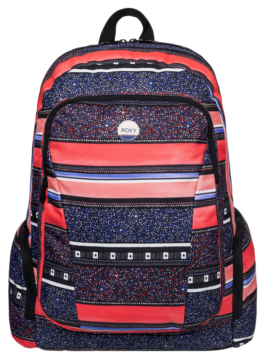 Рюкзак женский Roxy Alright, цвет: синий, оранжевый. ERJBP03275-MLR6INT-06501 Рюкзак женский Roxy Alright, цвет: синий, оранжевый. ERJBP03275-MLR6INT-06501Женский рюкзак Roxy выполнен из текстиля. У модели три основных отделения, включая вшитый чехол для ноутбука. Передний карман на молнии. Боковые стороны дополнены двумя карманами. Рюкзак с регулируемыми по длине плечевыми лямками и петлей для подвешивания и карманом с органайзером.
