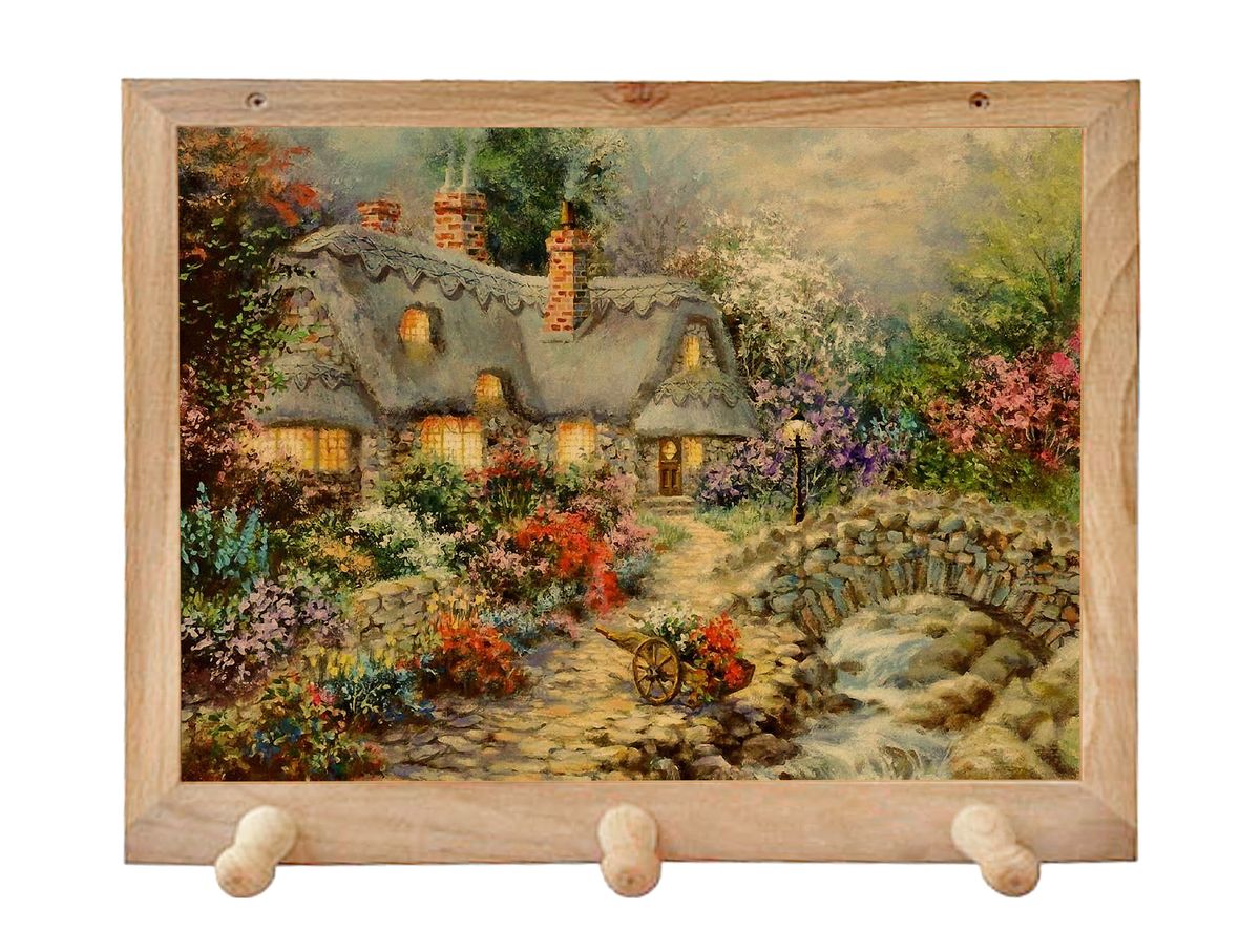 Вешалка GiftnHome Домик в деревне, с 3 крючками, 38 х 34 см25051 7_желтый Вешалка GiftnHome Домик в деревне, с 3 крючками, 38 х 34 см25051 7_желтыйArt-Casual - что значит буквально: повседневное искусство - это Новый тренд, новый стиль предложения обычных домашних аксессуаров в качестве элементов, задающих стиль и шарм окружающего пространства.Уникальное сочетание привычной функциональности и декоративной, интерьерной функции - это актуальная, современная тенденция от прогрессивных производителей товаров для дома.Вешалка для полотенец - это всем знакомый, понятный и нужный предмет в каждом доме.Проект GiftnHome предлагает серию изделий из натурального дерева (Eco-Life), в комбинации с модными цветными принтами на корпусе от Креативной студии AntonioK.Это изделия больше, чем просто крючки для полотенец, они несут интерьерное решение, зададут настроение и стиль на вашей кухне, столовой или дачной веранде. В серии Эко-Лайф, от GiftnHome - можно, так же приобрести ключницы, подносы и столики в постель из благородных пород дерева (бук, дуб), с актуальными дизайнами на поверхности древесины.