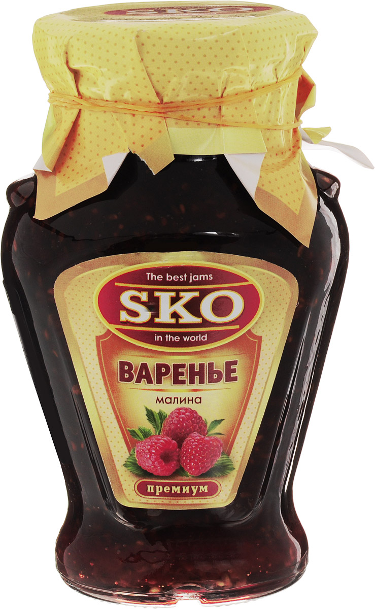 SKO варенье из малины, 400 г0120710 SKO варенье из малины, 400 г0120710Варенье из малины SKO приготовлено по домашнему рецепту и современным технологиям. Может использоваться для приготовления пирогов, тортов и других разнообразных десертов, а также в качестве самостоятельного лакомства. Общеизвестно, насколько полезно варенье из малины. Малиновое варенье - неотступный помощник в борьбе с простудными заболеваниями и гриппом, при болезнях желудка, кишечника, почек, крови или людям, страдающим от повышенного давления. Хороша малинка и для будущих мамочек, ведь в ней много фолиевой кислоты.