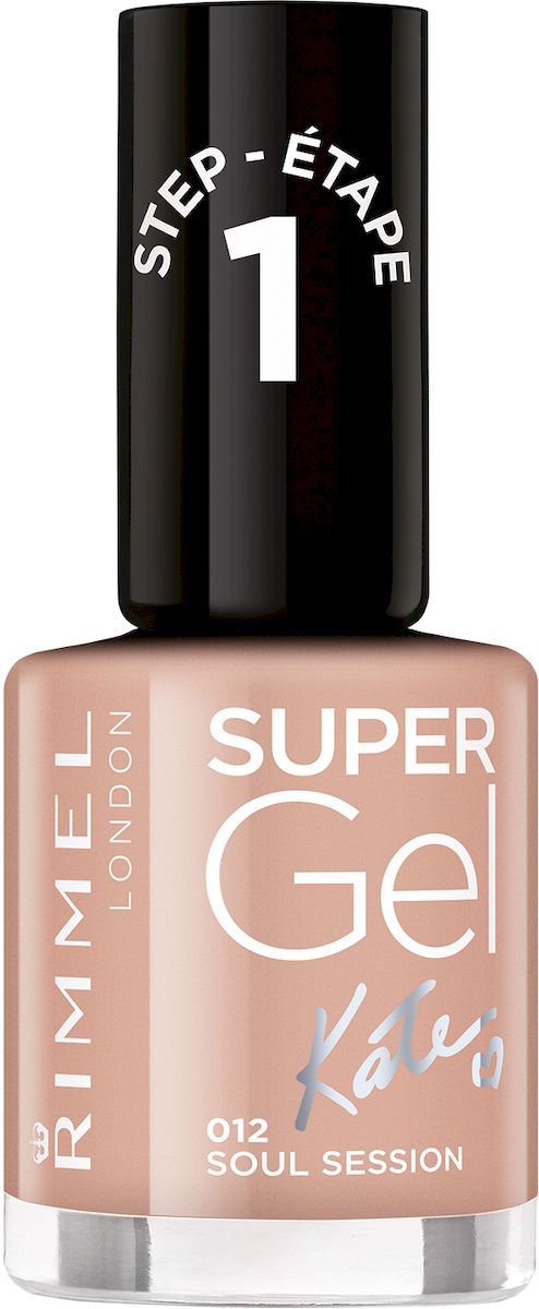 Rimmel Super Gel Kate nail polish Гель-лак для ногтей, тон 012 темный нюд, 12 мл28032022 Rimmel Super Gel Kate nail polish Гель-лак для ногтей, тон 012 темный нюд, 12 мл28032022Коллекция эксклюзивных оттенков от Кейт Мосс для еще более модного гелевого маникюра! STEP 1. Скажите Да! технологиям салонного маникюра у вас дома! БЕЗ УФ-ламп, БЕЗ спешки, БЕЗ огромных затрат и БЕЗ вреда для ногтей! Всего 2 простых шага для гелевого маникюра: нанесите 2 слоя гель-лака на ногти, затем нанесите 1 слой верхнего покрытия. STEP 1 обеспечит базовое покрытие и непревзойденный цвет!