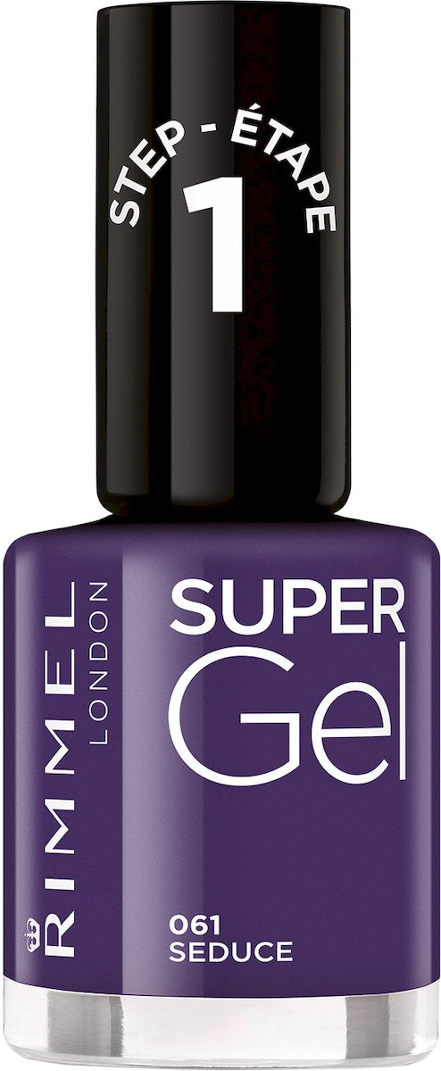 Rimmel Super Gel Nail polish Гель-лак для ногтей, тон 061 фиолетовый, 12 мл28032022 Rimmel Super Gel Nail polish Гель-лак для ногтей, тон 061 фиолетовый, 12 мл28032022Коллекция эксклюзивных оттенков от Кейт Мосс для еще более модного гелевого маникюра! STEP 14