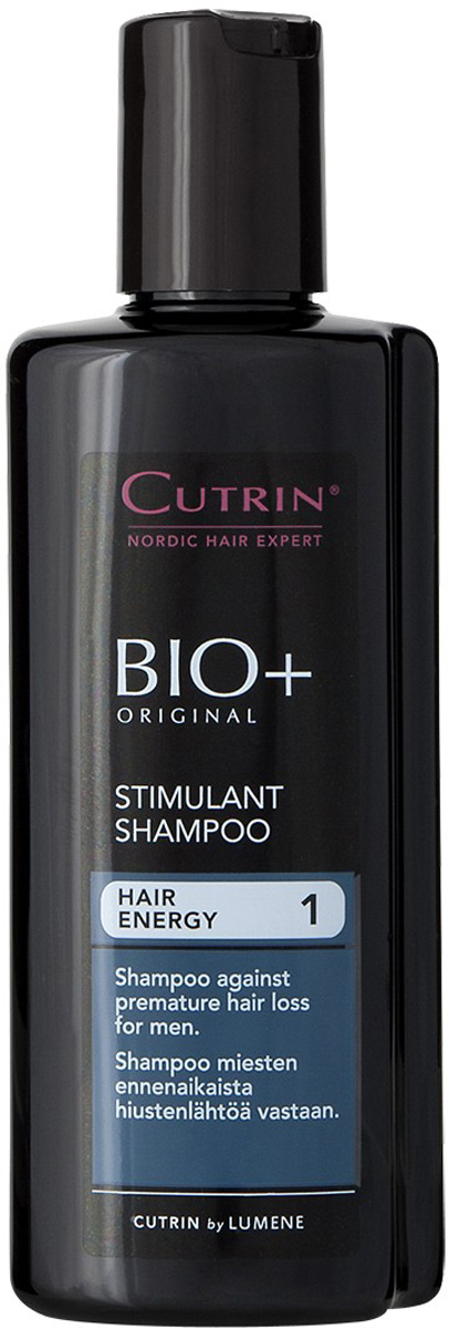Cutrin Стимулирующий шампунь для мужчин BIO+ Stimulant Shampoo, 200 млMP59.4D Cutrin Стимулирующий шампунь для мужчин BIO+ Stimulant Shampoo, 200 млMP59.4DПрепятствует преждевременному выпадению волос у мужчин и стимулирует рост новых.Новый активный ингредиент ProcapilTM защищает волосяную луковицу, стимулирует метаболизм клеток, улучшает питание волосяных фолликулов.Ксилитол, лактитол и пальмовый экстракт нормализуют работу сальных желез и улучшают состояние кожи головы.Для получения наилучших результатов, необходимо использовать в комплексе со Стимулирующим лосьоном для мужчин.