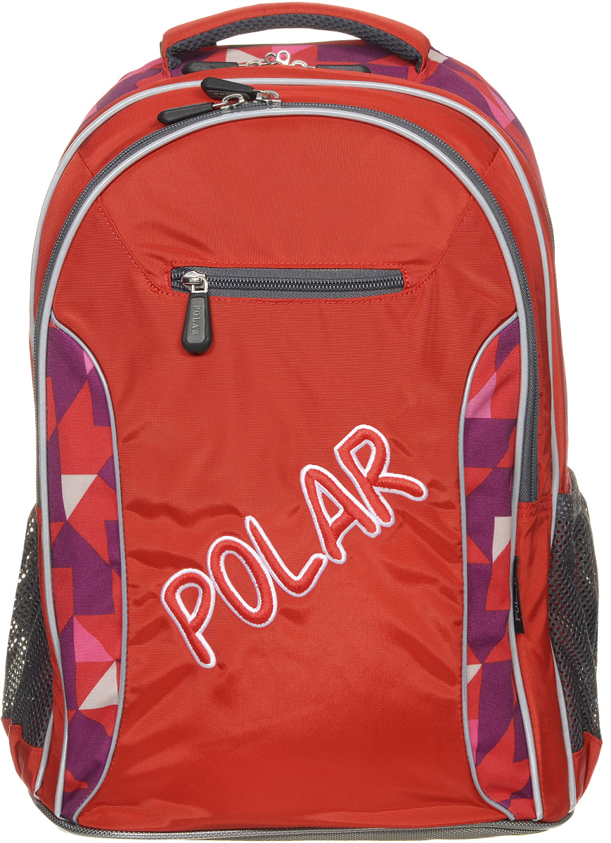 Рюкзак детский городской Polar, 26 л, цвет: оранжевый. П0082-02П0082-02 Рюкзак детский городской Polar, 26 л, цвет: оранжевый. П0082-02П0082-02Школьный рюкзак Polar. У рюкзака 2 отделения и несколько карманов для мелких принадлежностей. В большом отделение имеется карман под ноутбук диагональю 14. Спинка эргономичной формы, повторяет контур спины ребенка, тем самым равномерно распределяет нагрузку на позвоночник. Полумягкое дно для безопасности ношения. С обеих сторон имеются карманы для бутылок с водой. Светоотражатели спереди и сзади школьного рюкзака. Гибкая петля для того, чтобы подвесить ранец на крючок. Подходит для 1-6 классов.