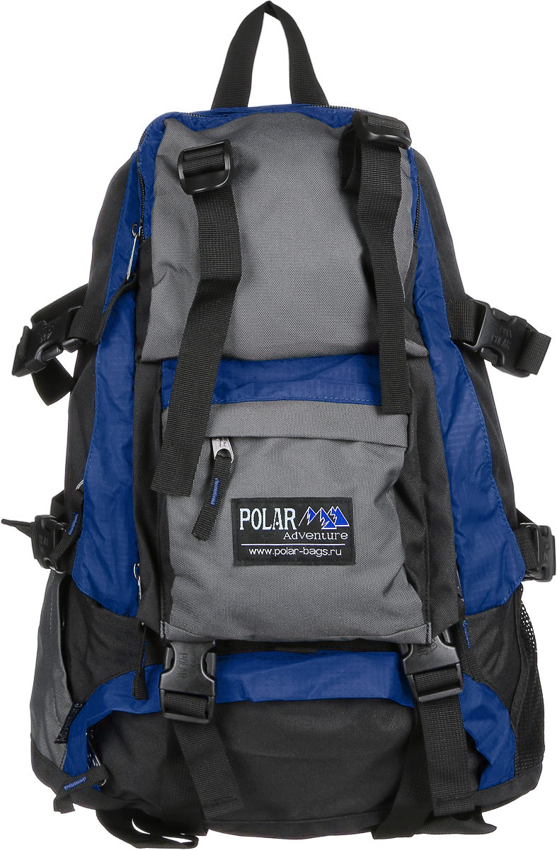 Рюкзак городской Polar, 16 л, цвет: синий. П956-04П2171-03 Рюкзак городской Polar, 16 л, цвет: синий. П956-04П2171-03Удобный вместительный рюкзак для всего самого необходимого на отдыхе. Жесткая спинка и удобные лямки повторяющие форму плеча с дополнительной грудной и поясничной стяжками позволяет уменьшить нагрузку на спину и сделает ваш отдых максимально комфортным. Большое отделение с дополнительным карманом на молнии (кошелек, документы) внутри. С внешней стороны расположены стяжки для регулирования объема. Два боковых кармана (правый на молнии, левый из сетки), карман для обуви, три небольших кармана для мелких вещей, один из которых с клапаном и двумя вертикальными молниями застежками и дополнительными отделениями. Рюкзак выполнен из прочного полиэстера с водоотталкивающей пропиткой.