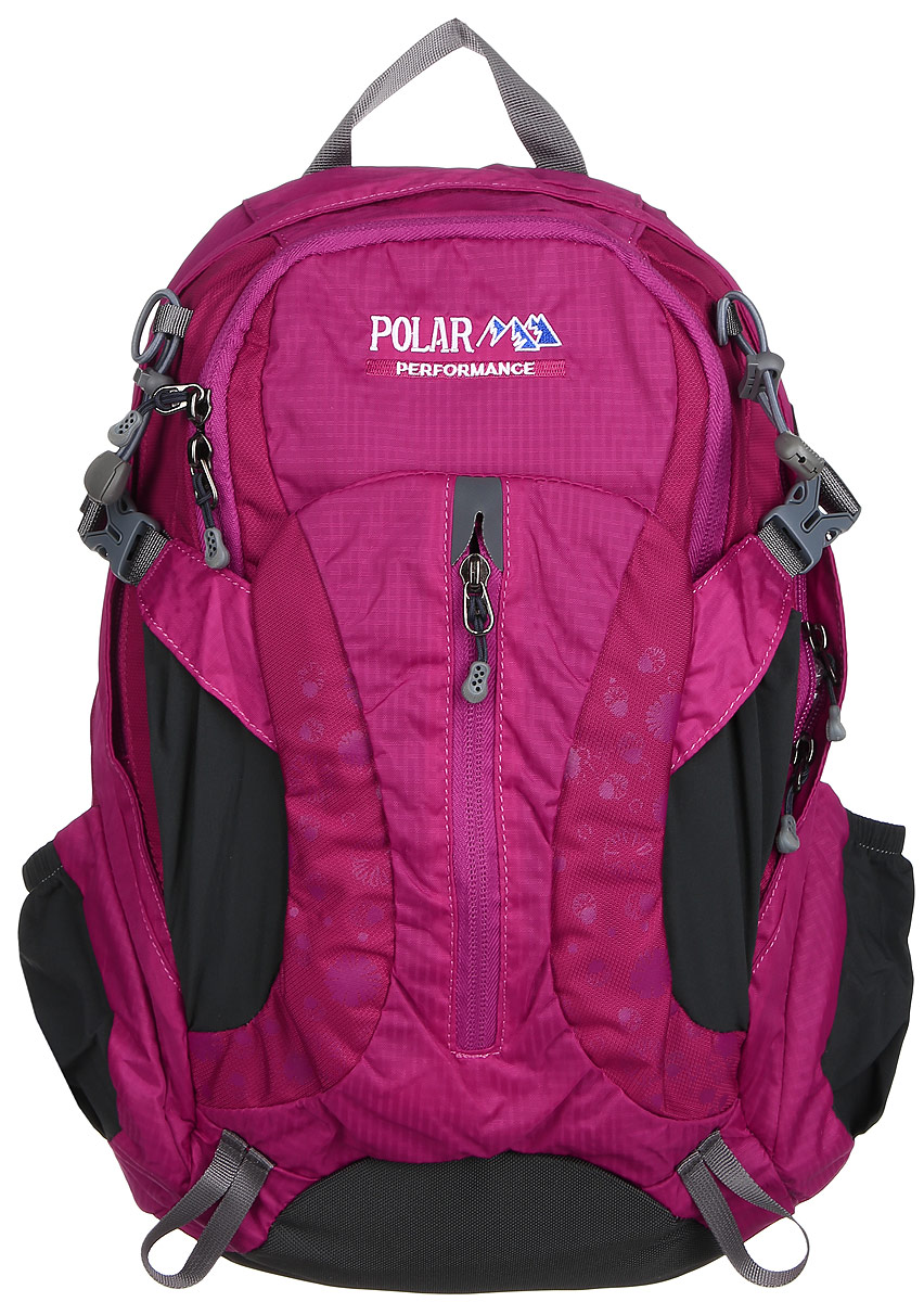 Рюкзак городской Polar, 14,5 л, цвет: розовый. П1552-173820016_7490 Рюкзак городской Polar, 14,5 л, цвет: розовый. П1552-173820016_7490Женский компактный рюкзак с модным дизайном. Полностью вентилируемая спинка с системой Aircomfort, мягкие плечевые лямки создают дополнительный комфорт при ношении. Центральный отсек для персональных вещей и карманом для папки А4. Большой передний карман с органайзером, внутри удобный мягкий пенал на карабине. Два боковых кармана под бутылку с водой на резинке. Регулирующая грудная стяжка с удобным фиксатором. Регулирующий поясной ремень, удерживает плотно рюкзак на спине, что очень удобно при езде на велосипеде или продолжительных походах.