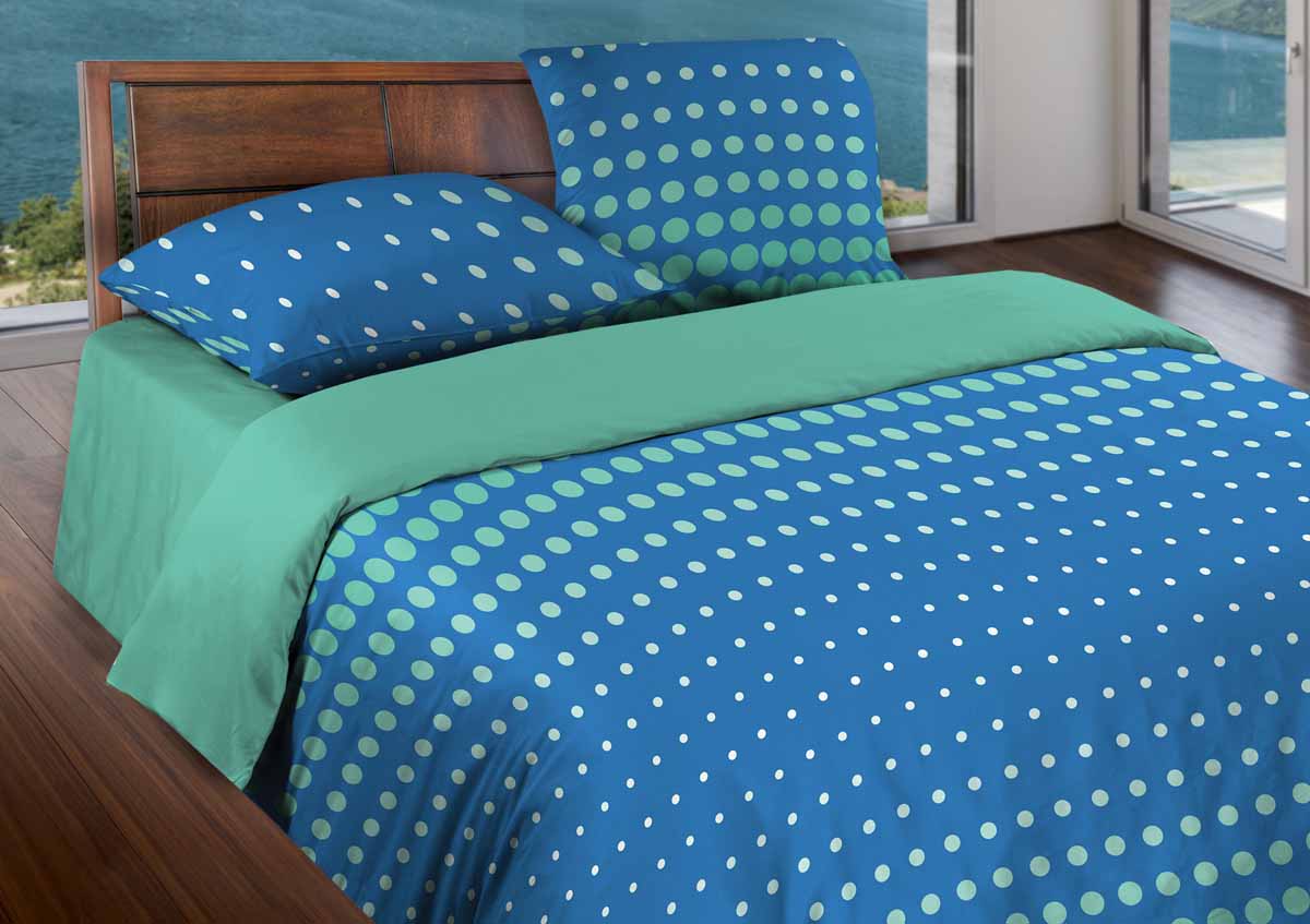 Комплект белья Wenge Dot Sea Blue, 1,5-спальный, наволочки 70х7015/187-PP Комплект белья Wenge Dot Sea Blue, 1,5-спальный, наволочки 70х7015/187-PPБязевое постельное белье состоит из 100% хлопка самого простого полотняного переплетения из достаточно толстых, но мягких нитей. Стоит постельное белье из этой ткани не намного дороже поликоттона или полиэфира, но приятней на ощупь и лучше пропускают воздух. Благодаря современным технологиям окраски, простыни не теряют свой цвет даже после множества стирок. По своим свойствам бязь уступает сатину, что окупается низкой стоимостью и неприхотливостью в уходе.