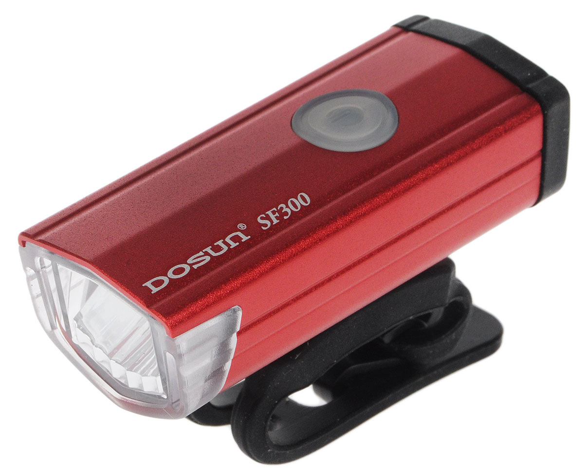 Фара велосипедная Dosun SF300, цвет: красный, черныйMW-1462-01-SR серебристый Фара велосипедная Dosun SF300, цвет: красный, черныйMW-1462-01-SR серебристыйНадежная и удобная в эксплуатации фара Dosun SF300 предназначена для обеспечения большей безопасности при поездках в темное время суток. Заряжается от компьютера при помощи USB кабеля (входит в комплект). Оснащена ярким светодиодом мощностью 300 Лм. Устанавливается на основание диаметром 20-40 мм. Имеет прочный алюминиевый водонепроницаемый корпус, устойчивый к царапинам. Удобная конструкция фары позволяет быстро устанавливать ее на руль или снимать. Фара работает в 5 режимах: 3 вида яркости, мигание, быстрое мигание.Время свечения в разных яркостях: 1 ч, 3 ч, 6 ч.Время мигания: 12 ч.Время быстрого мигания: 60 ч.Время зарядки: 2,5 ч.Размер фары (без учета крепления): 6,7 х 2,7 х 2,2 см.