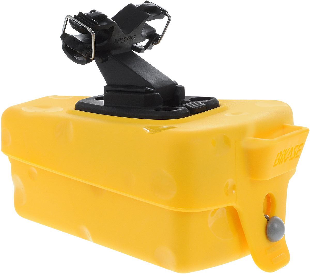 Сумка подседельная BiKase Cheese Wedge, 13 х 9 х 5,5 смГризли Сумка подседельная BiKase Cheese Wedge, 13 х 9 х 5,5 смГризлиПодседельная сумка для велосипеда BiKase Cheese Wedge выполнена из высококачественного полиуретана и имеет форму куска сыра. Закрывается на фиксатор. Изделие легко и быстро устанавливается под седло. Сумка имеет 1 отделение, внутри которого расположен текстильный кармашек.