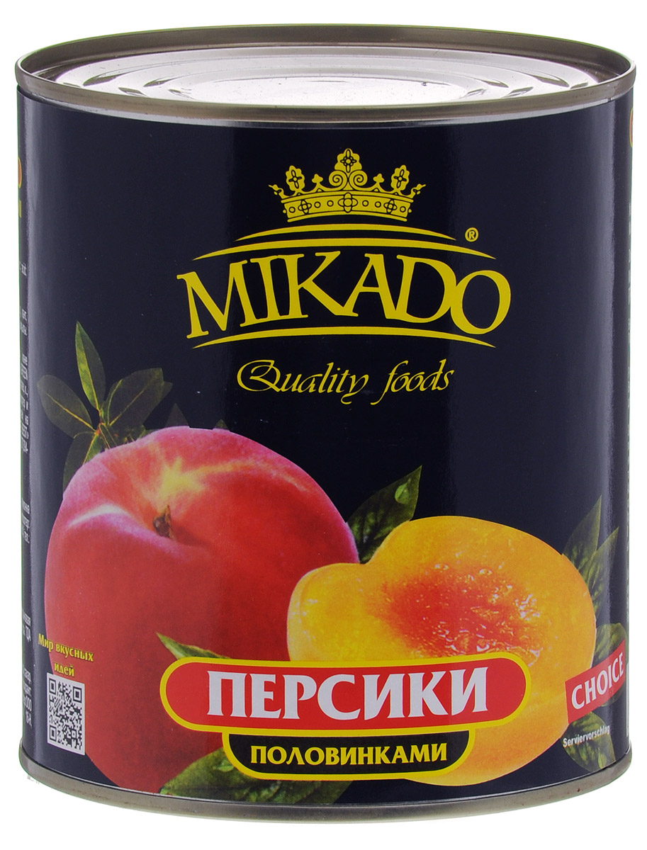 Mikado персики половинками в сиропе, 850 мл mikado almaz classic surf 420