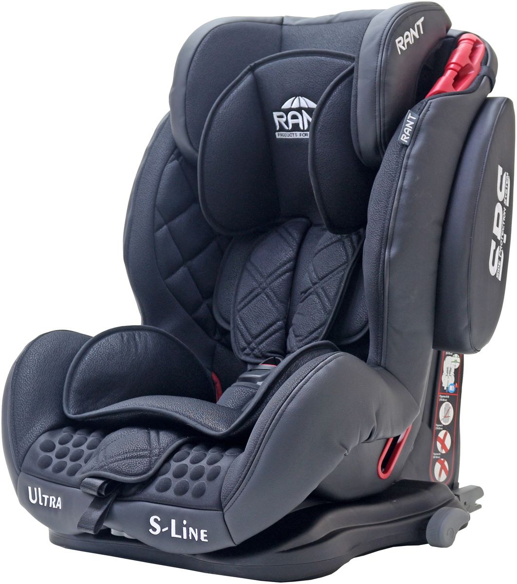 Rant Автокресло Ultra Isofix цвет черный от 9 до 36 кг4650070980588 Rant Автокресло Ultra Isofix цвет черный от 9 до 36 кг4650070980588Автокресло Rant Ultra Isofix - универсальное автокресло, предназначенное для детей весом от 9 до 36 кг (приблизительно с 9 месяцев до 12 лет). Это удобная, комфортная модель с хорошим уровнем безопасности.Корпус автокресла выполнен из ударопрочного пластика. Усиленная система боковой защиты SPS обеспечивает дополнительную защиту при боковых ударах. Система крепления автокресла оснащена фиксаторами для штатного ремня, делающими установку автокресла максимально надежной. Подголовник автокресла - объемный, глубокий. Высота регулируется в трех положениях. На подголовнике расположены направляющие для штатного ремня безопасности (используются в весовой категории от 15 кг, когда ребенок удерживается в кресле уже штатным ремнем безопасности, а не внутренними ремнями).Внутренние пятиточечные ремни безопасности с мягкими плечевыми накладками надежно удерживают малыша в автокресле. Ремни интегрированы в подголовник, регулируются по высоте одновременно с поднятием подголовника. Имеют центральную систему натяжения и прочный, практичный замок. Сиденье увеличенной ширины сделает более комфортной поездки уже подросшего ребенка. Угол наклона спинки регулируется в трех положениях. Для самых маленьких пассажиров предусмотрен мягкий съемный вкладыш.Чехол автокресла изготовлен из качественной, высокопрочной, гипоаллергенной ткани. Легко снимается для чистки или стирки.Автокресло устанавливается по направлению движения, с помощью штатного ремня безопасности автомобиля. Ребенок удерживается в кресле внутренними пятиточечными ремнями безопасности (до 18 кг) или штатным ремнем безопасности (от 18 кг), а также системой Isofix.Автокресло имеет усиленную боковую защиту. Корпус из ударопрочного пластика гарантируют защиту при боковых и фронтальных столкновениях. Пятиточечные ремни безопасности с мягкими плечевыми накладками надежно зафиксируют малыша в автокресле. Прочный и практичный замок фиксации ремней безопасности надежно удержит малыша при резких торможениях и толчках.