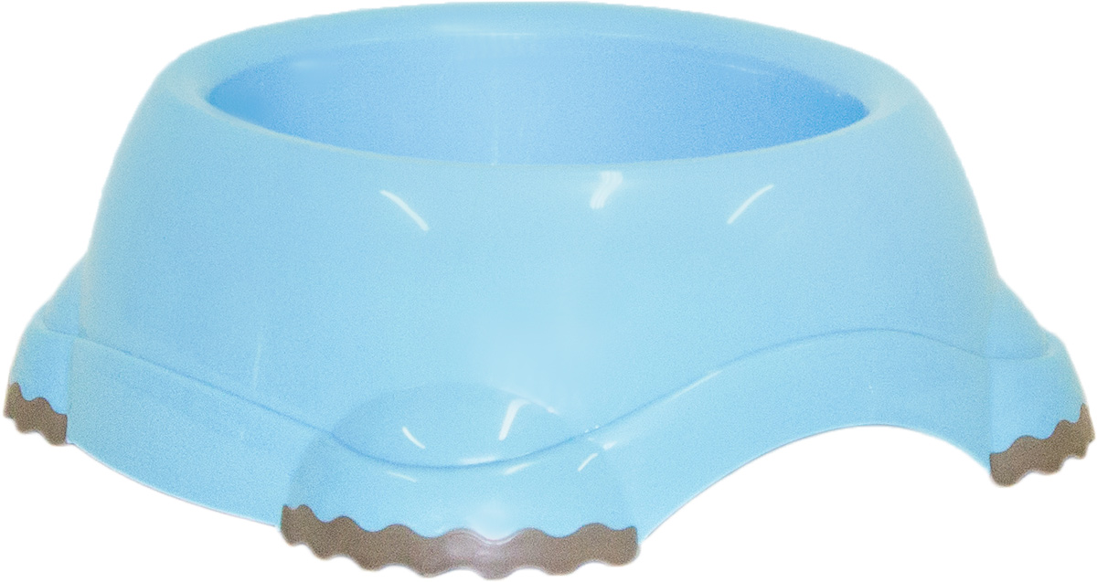 Миска Moderna Smarty bowl, с антискольжением, цвет: голубой, 19 х 7 см0120710 Миска Moderna Smarty bowl, с антискольжением, цвет: голубой, 19 х 7 см0120710Миска для корма и воды из полированного пластика. Ножки миски имеют резиновые накладки для предотвращения скольжения по полу. Качественный пластик не гнется, не ломается, не впитывает запахи, миска легко моется, имеет длительных срок эксплуатации. Стильный дизайн, широкая цветовая гамма. Специально разработанная конструкция для удобства Вашего питомца.Характеристики:Размер миски: 24 х 21 х 9 см;Глубина миски: 7 см;Цвет: голубой.