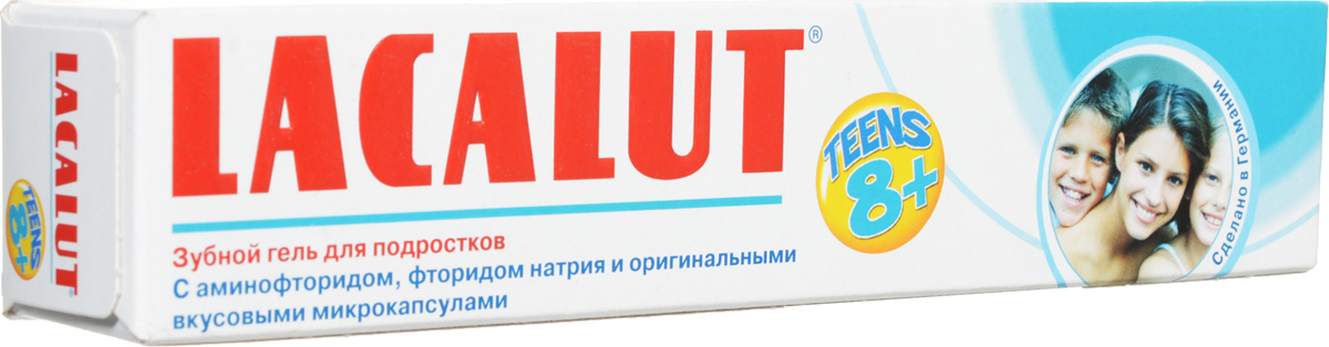 Детский зубной гель Lacalut Teens, 50 млSatin Hair 7 BR730MN Детский зубной гель Lacalut Teens, 50 млSatin Hair 7 BR730MNДетский зубной гель Lacalut Teens предназначен для подростков. Заключенный в микрокапсулы оригинальный цитрусово-мятный вкус придаст дыханию неподражаемый вихрь свежести, который обязательно понравится тинэйджерам, превратив ежедневную чистку зубов в модное и полезное удовольствие. Комбинация из аминофторида и фторида натрия обеспечивает оптимальное укрепление формирующейся молодой эмали и ее полноценную защиту от кариеса. Белозубая улыбка и свежее дыхание укрепляют самооценку ребенка и способствуют открытому общению со сверстниками, что является лучшим подтверждением качественного и эффективного ухода за полостью рта, характерного для Lacalut. Характеристики: Объем: 50 мл. Рекомендуемый возраст: от 8 лет. Производитель: Германия.Товар сертифицирован. Свою историю стоматологическая торговая марка Lacalut ведет с начала 20-х годов XX века. Высочайшее качество и эффективность обеспечили ей признание у специалистов и популярность у потребителей более 50 стран мира, и по праву считается лидером среди лечебно-профилактических средств гигиены полости рта. Сегодня Торговая марка Lacalut включает в себя целую гамму средств - зубные пасты, ополаскиватели, зубные щетки, зубные нити (флоссы), а также средства для зубных протезов. Таким образом, с помощью торговой марки Lacalut возможно комплексное решение любой проблемы в полости рта как у взрослых, так и у детей. Название Lacalut происходит от главного активного вещества – лактат алюминия. Лактат алюминия – это соль молочной кислоты, которая обладает ярко выраженным вяжущим и противовоспалительным действиями.Благодаря своему уникальному действию, Lacalut рекомендуется в первую очередь людям, страдающим воспалительными заболеваниями пародонта и полости рта, кровоточивостью десен, а также для защиты от кариеса и гиперчувствительности зубной эмали, в том числе на фоне воспаления тканей пародонта. Lacalut - самый компетентный уход за зубами!