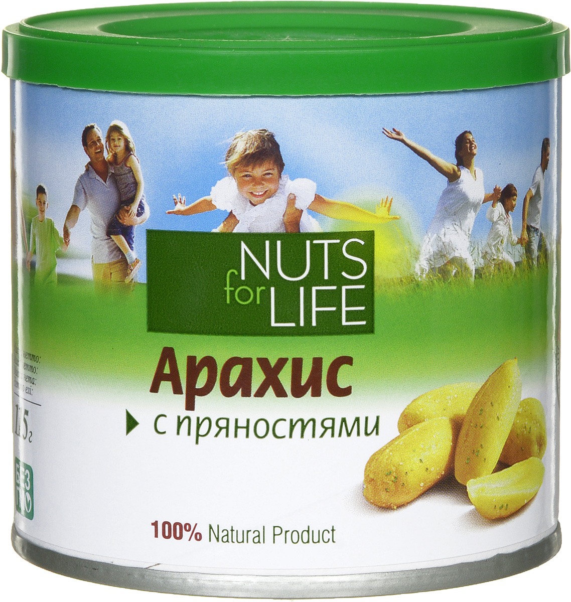 Nuts for Life Арахис обжаренный соленый с пряностями, 115 г0120710 Nuts for Life Арахис обжаренный соленый с пряностями, 115 г0120710Арахис укрепляет сердце и снижает количество холестерина в крови. Чудесный букет натуральных пряностей придаст этому ореху неповторимую изюминку, и вам он непременно понравится!