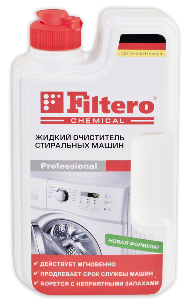 Filtero 902 жидкий очиститель для стиральных машин, 250 мл391602 Filtero 902 жидкий очиститель для стиральных машин, 250 мл391602Жидкий очиститель Filtero полностью удаляет накипь с нагревательных элементов, загрязнения на всех внутренних поверхностях стиральных машин. Борется с неприятными запахами. Действует мгновенноПродлевает срок службы машинБорется с неприятными запахами