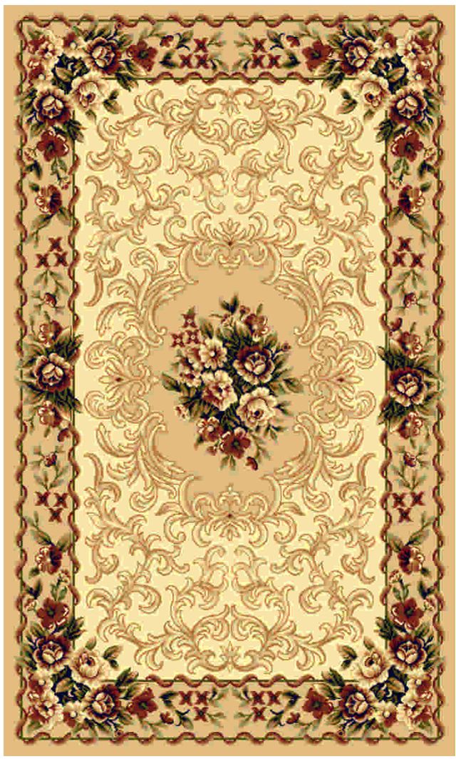 Ковер Kamalak tekstil, прямоугольный, цвет: бежевый, 60 x 110 см. УК-0003ES-412 Ковер Kamalak tekstil, прямоугольный, цвет: бежевый, 60 x 110 см. УК-0003ES-412Ковры-паласы выполнены из полипропилена. Ковры обладают хорошими показателями теплостойкости и шумоизоляции. Являются гиппоалергенными. За счет невысокого ворса ковры легко чистить. Вам придется по душе широкая гамма цветов и возможность гармонично оформить интерьер. Практичный и устойчивый к износу ворс - от постоянного хождения не истирается, не накапливает статическое электричество. Структура волокна в полипропиленовых моделях гладкая, поэтому грязь не может выесться, на ворсе она скапливается с трудом. Полипропилен не впитывает влагу, отталкивает водянистые пятна. Уход: Самый простой способ избавить изделие от грязи – пропылесосить его с обеих сторон (лицевой и изнаночной).Влажная уборка с применением шампуней и моющих средств не противопоказана. Если шерсти и шёлку универсальные чистящие составы не подходят, то для синтетики они придутся в самый раз.Хранить их нужно рулоном, не складывая «салфеткой».При надлежащем уходе синтетический ковёр прослужит долго, не утратив ни яркости узора, ни блеска ворса, ни его упругости.
