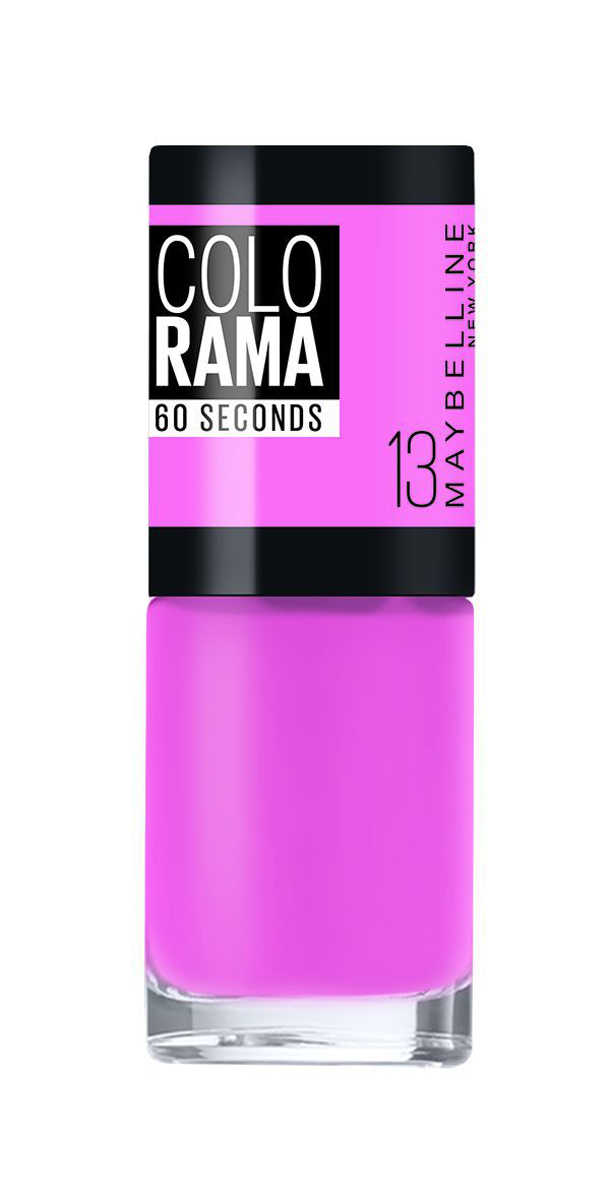Maybelline New York Быстросохнущий Лак для ногтей Colorama, оттенок 13, Розовый сюрприз, 7 млперфорационные unisex Maybelline New York Быстросохнущий Лак для ногтей Colorama, оттенок 13, Розовый сюрприз, 7 млперфорационные unisexУльтрамодные оттенки лаков для ногтей теперь можно встретить не только в профессиональных кейсах визажистов или на показах мод. Благодаря Colorama от Мэйбеллин Нью-Йорк, каждая девушка может быть в тренде и поражать окружающих своим неповторимым образом. Палитра оттенков лаков Colorama дает возможность выразить себя на все 100! Действительно яркий насыщенный цвет! Не бойся экспериментировать. Новая стильная упаковка, улучшенные оттенки, эксклюзивные коллекции, необычные текстуры и особое настроение!