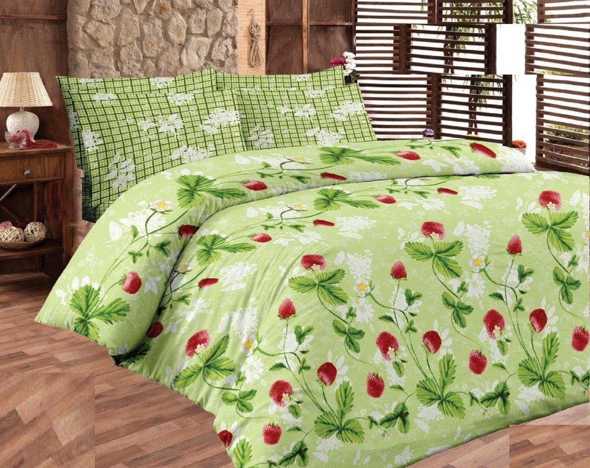 Комплект белья Liya Home Collection Клубничный день, 2-спальный с евро простыней, наволочки 70x70, цвет: салатовыйS03301004 Комплект белья Liya Home Collection Клубничный день, 2-спальный с евро простыней, наволочки 70x70, цвет: салатовыйS03301004Liya Tekstil производитель тканей и готовой продукции для дома.В нашем ассортименте комплекты постельного белья из - поплина ( 100% хлопок пл 115х125 гр/м2 ),- сатина ( 100% хлопок пл 130х140 гр/м2,) ,поликаттон (60%хлопка,40%пэ 115гр/м2), крашение реактив.Мы гарантируем ГОСТовский пошив наших комплектов, эксклюзивная упаковка которая пользуется спросом на рынке.