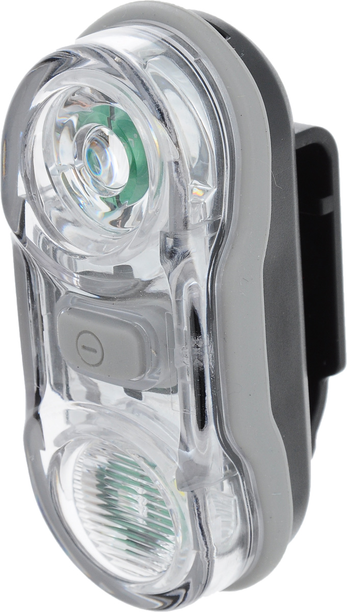 Фонарь велосипедный D-Light CG-405W, габаритный, передний, цвет: черный, серыйMW-1462-01-SR серебристый Фонарь велосипедный D-Light CG-405W, габаритный, передний, цвет: черный, серыйMW-1462-01-SR серебристыйПередний габаритный велофонарь D-Light CG-405W предназначен для обеспечения большей безопасности при поездках в темное время суток. Он легко крепится и снимается без дополнительных инструментов. Корпус изделия выполнен из прочного пластика. Фонарь имеет 3 режима: мигание и 2 яркости свечения. Он водонепроницаем, оснащен 2 светодиодами мощностью по 0,5 Вт.Фонарь питается от 2 батарей типа AAA (входят в комплект).Время свечения в разных режимах: 6+ ч и 12 ч.Время мигания: 17+ ч.Размер фонаря (без учета креплений): 7,5 х 3,1 х 2,7 см.