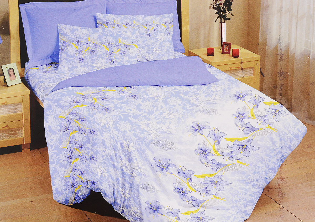 Комплект белья Liya Home Collection Весенняя песня, 1,5-спальный, наволочки 70x70CA-3505 Комплект белья Liya Home Collection Весенняя песня, 1,5-спальный, наволочки 70x70CA-3505Комплект белья Liya Home Collection Весенняя песня состоит из пододеяльника, простыни и двух наволочек. Изделия выполнены из хлопка (70%) и полиэстера (30%).Хлопок является классическим примером гигроскопичности, гигиеничности, натуральности и простоты. Сочетание его с полиэстером лишает ткань присущих хлопку недостатков. Изделия из хлопка с полиэстером не выгорают, не растягиваются, дольше используются. Постельное белье из хлопка с полиэстером имеет двукратную продолжительность эксплуатации, по сравнению с чистым хлопком, оно не мнется и сохнет очень быстро.