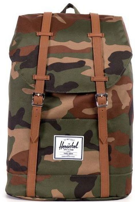 Рюкзак городской Herschel Retreat Woodland Camo Tan, 19,5 лMABLSEH10001 Рюкзак городской Herschel Retreat Woodland Camo Tan, 19,5 лMABLSEH10001Рюкзак Herschel Retreat - класический дизайн, функциональный и вместительный, урезанная копия модели Little America