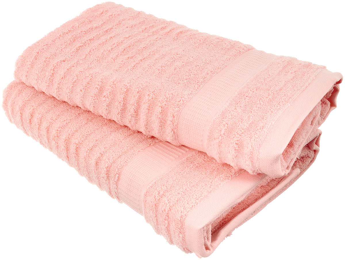 Набор хлопковых полотенец Home Textile, цвет: персиковый, 2 штBH-UN0502( R) Набор хлопковых полотенец Home Textile, цвет: персиковый, 2 штBH-UN0502( R)Набор Home Textile состоит из двух полотенец разного размера, выполненных из качественной натуральной махры (100% хлопок). Полотенца имеют ворс различной длины, что создает рельефную текстуру, и классический бордюр. Мягкие и уютные, они прекрасно впитывают влагу и легко стираются. Кроме того, хлопковые полотенца отличаются высокой износоустойчивостью и долгим сроком службы. Такой набор полотенец подарит массу положительных эмоций и приятных ощущений.