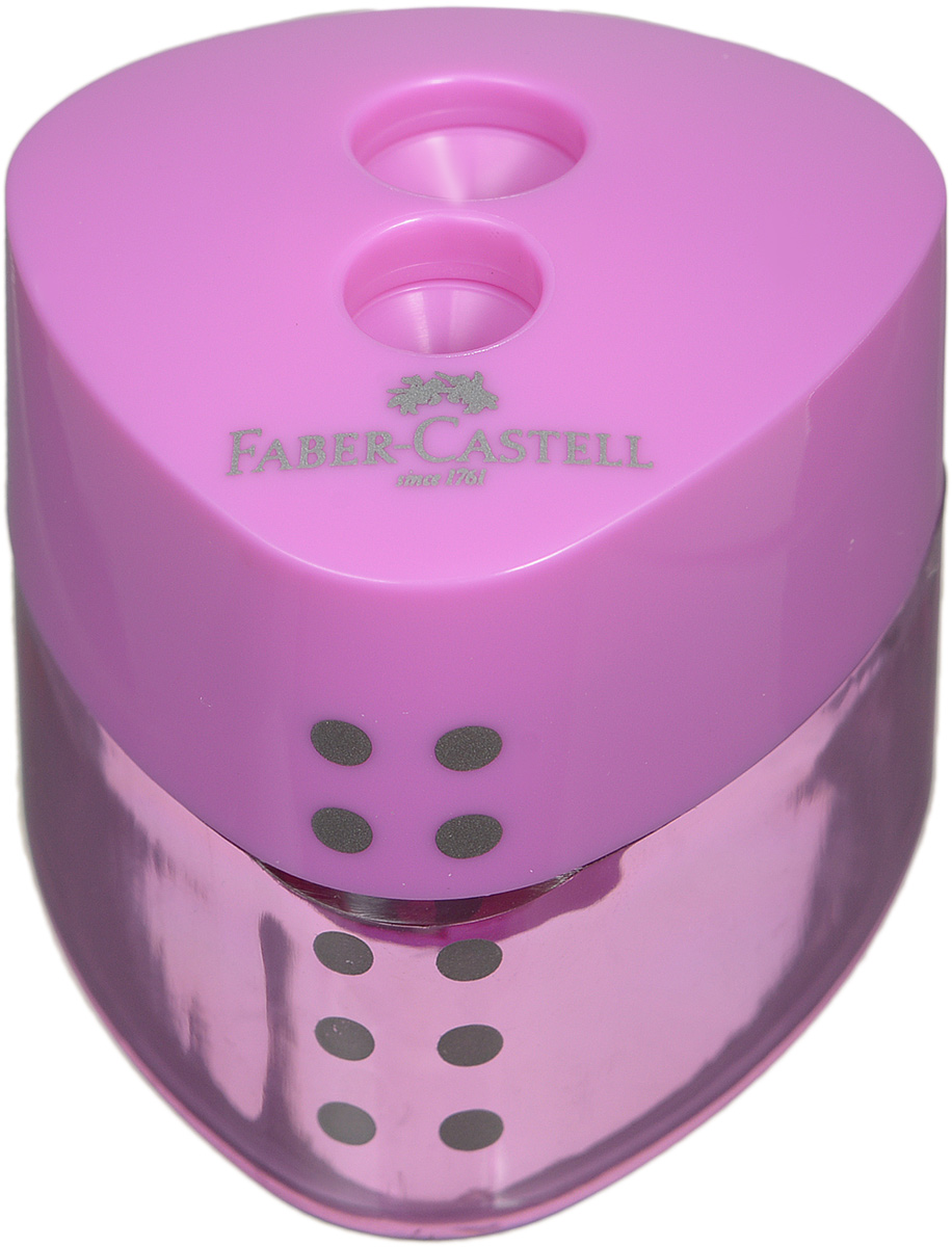 Faber-Castell Точилка Grip цвет сиреневыйFS-36052 Faber-Castell Точилка Grip цвет сиреневыйFS-36052Точилка с автоматическим закрытием Faber-Castell Grip предназначена для затачивания разных типов карандашей.Прозрачный контейнер позволяет визуально определить уровень заполнения и вовремя произвести очистку. Острые стальные лезвия на двух отделениях обеспечивают высококачественную и точную заточку карандашей.