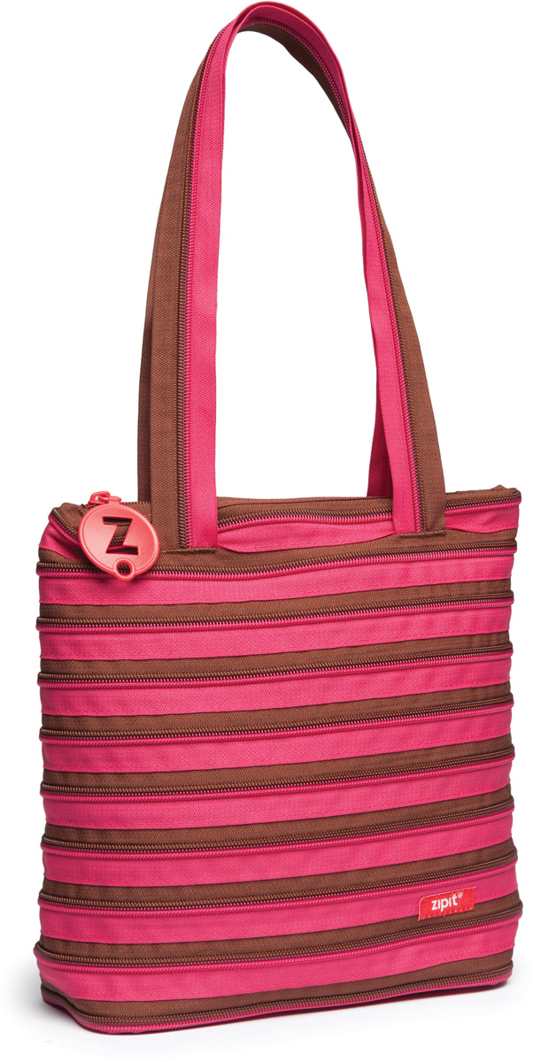 Zipit Сумка Premium Tote Beach Bag цвет розовый коричневыйA-B86-05-C Zipit Сумка Premium Tote Beach Bag цвет розовый коричневыйA-B86-05-CСДЕЛАН ИЗ ОДНОЙ ДЛИННОЙ МОЛНИИ! - Конструктивные особенности - одна длинная молния, которая может быть полностью растегнута! Стильная необычная сумка порадует девочек и девушек! Регулируемая лямка через плечо, различные расцветки - каждый выберет для себя то, что хочется! Выделиться из толпы и украсить ваш день поможет сумка zipit.