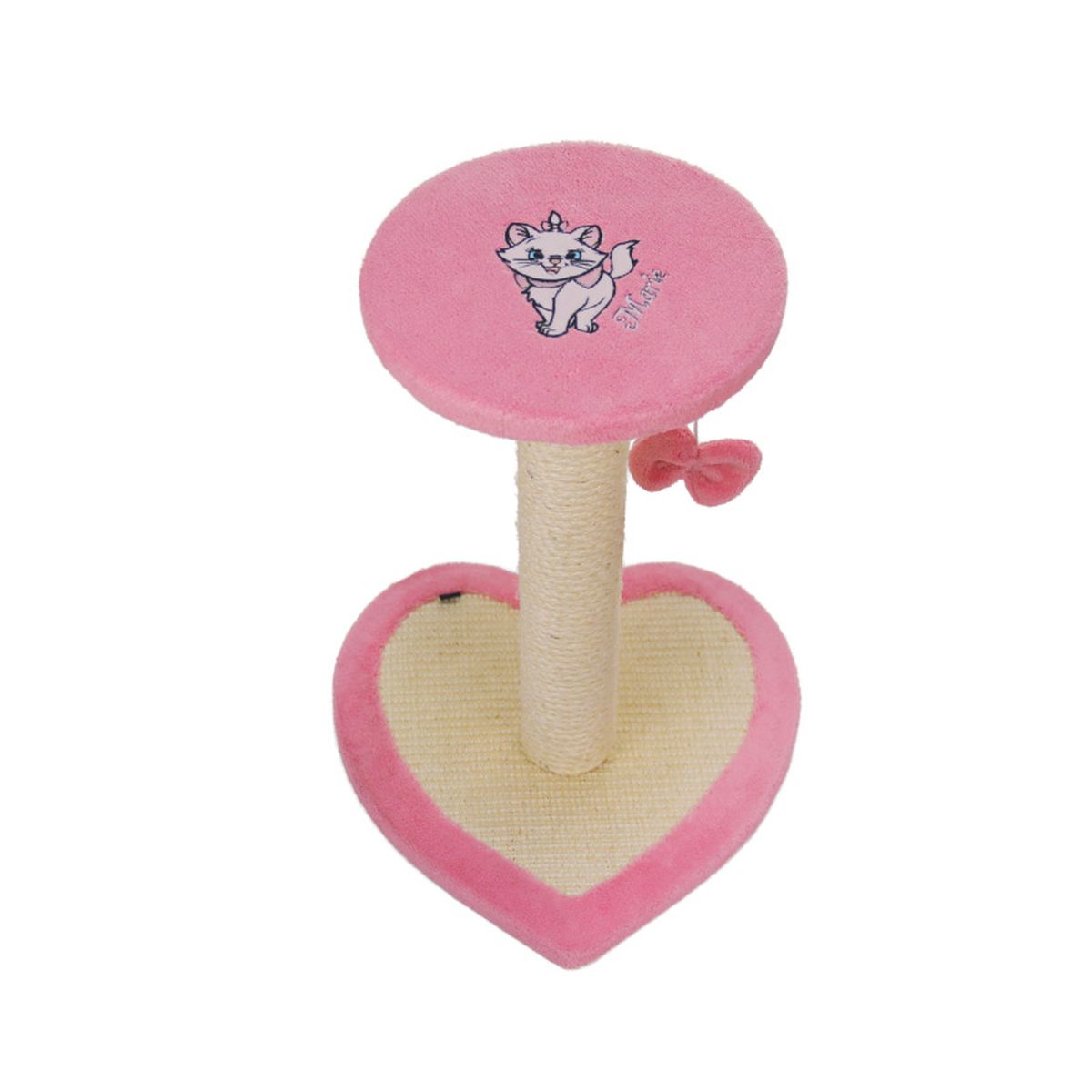 Когтеточка Triol Disney Marie, на подставке, 33 х 33 х 45 см0120710 Когтеточка Triol Disney Marie, на подставке, 33 х 33 х 45 см0120710Когтеточка с известным персонажем DISNEY.Яркая и нарядная когтеточка со знаменитой белой кошечкой Marie от DISNEY. Когтеточки жизненно необходимы кошкам не только для стачивания отрастающих и меняющихся когтей. Это также средство релаксации, так как в процессе когтедрания у кошки вырабатывается гормон удовольствия, который помогает ей противостоять каждодневным стрессам. С помощью когтеточек TRIOL Disney пушистый хищник может точить когти о столбик, оплетеный сизалем, а также об основание в форме сердца, на верхнем этаже удобно устроить уютный наблюдательный пункт. К когтеточке приклеплена игрушка - меховой бантик, в Ваше отсутствие кошка сможет себя развлечь. Доставляется в разобранном виде.