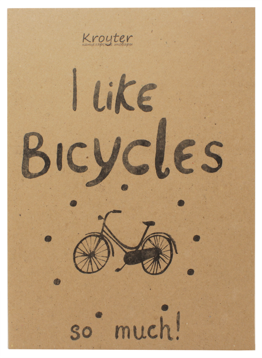 Kroyter Тетрадь I Like Bicycles 40 листов в линейку72523WD Kroyter Тетрадь I Like Bicycles 40 листов в линейку72523WDТетрадь Kroyter I Like Bicycles отлично подойдет для различных записей.Обложка, выполненная из крафт-картона, позволит сохранить тетрадь в аккуратном состоянии на протяжении всего времени использования. Внутренний блок тетради, соединенный скрепками, состоит из 40 листов белой бумаги. Стандартная линовка в линейку.