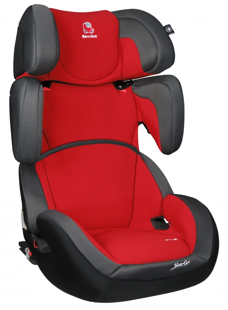 Renolux Автокресло StepFix Romeo цвет красный серый291663 Renolux Автокресло StepFix Romeo цвет красный серый291663Автокресло StepFix группы 2/3 рассчитано на долговременное использование для перевозки детей от 3 до 12 лет. Конструкция кресла позволяет удобно и безопасно расположиться детям более 15 кг и менее 36 кг. Renolux StepFix - адаптируемое кресло-бустер которое растёт вместе с вашим ребёнком. Конструкция кресла позволяет удобно и безопасно расположиться малышам весом более 9 кг и детям весом менее 36 кг. Боковая защита, регулируемый подголовник и регулируемые ремни безопасности, а также возможность демонтажа специальной вставки позволяют креслу расти вместе с ребенком.Кресло Renolux StepFix оснащено стальным каркасом покрытого пенополиуретановой пеной повышенной плотности. Подголовник и спинка регулируются по высоте, имеется удобные подлокотники, анатомическая подушка и боковая защита.Регулируемая спинка и подголовник обеспечивают возможность максимально адаптировать кресло под рост ребенка, а регулируемый наклон спинки делает более комфортным передвижение во время сна. Съемный чехол из бамбукового волокна.Крепление и установка. Renolux StepFix устанавливается лицом по ходу движения. Крепится с помощью системы ISOFIX либо с помощью штатного ремня автомобиля вместе с ребенком. Поясная часть ремня проходит под подлокотниками кресла, а диагональная - через одну из специальных направляющих в подголовнике. Важно! Обе ветви ремня должны сходиться под подлокотником со стороны замка.Безопасность. Высокий уровень безопасности при использовании модели автокресла Renolux StepFix обеспечивается за счет спинки с усиленной боковой защитой.Детское автокресло Renolux StepFix имеет сертификат соответствия европейским стандартам безопасности ECE-44/04. Прохождение соответствующих испытаний и краш-тестов подтверждает высочайший уровень комфорта и безопасности представленной модели.