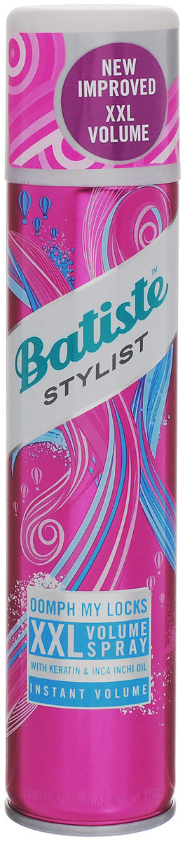 Batiste XXL VOLUME SPRAY Спрей для экстра объема волос 200 млFS-00103 Batiste XXL VOLUME SPRAY Спрей для экстра объема волос 200 млFS-00103Сухой шампунь Batiste Volume XXL придает упругость и объем, быстро очищает и освежает волосы. Сухой шампунь устраняет жирность корней, придавая скучным и безжизненным волосам необходимый блеск, без использования воды. Быстро освежает и повышает силу волос, придает телу волоса и текстуру и оставляет ощущение чистоты и свежести. Сухой шампунь идеален для использования, когда:- у вас нет времени мыть голову обычным шампунем,- у вас много других дел,- ваша жизнь - сплошной круговорот событий.Сухой шампунь быстро и эффективно абсорбирует грязь и жир, тем самым очищая волосы. Способ применения: Шаг 1. Распылите сухой шампунь на волосы на расстоянии 30 см. Шаг 2. Помассируйте голову несколько минут. Во время массажных движений пальцами сухой шампунь проникает в стержень волоса, абсорбирует грязь и жир, тем самым восстанавливая его.Шаг 3. Причешитесь и ваши волосы снова мягкие и чистые.Товар сертифицирован.