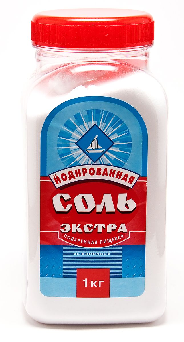 Salina соль экстра йодированная пэт-банка, 1 кг1387 Salina соль экстра йодированная пэт-банка, 1 кг1387Пищевая выварочная соль Salina Экстра производится по технологии вакуумного упаривания рассола. Такая технология позволяет избавиться от посторонних примесей и обеспечивает содержание основного вещества - хлористого натрия (NaCl) до 99%. Благодаря глубокой степени очистки исходного рассола и специальным приемам ведения технологического процесса его упаривания, удается в 50-70 раз снизить содержание посторонних компонентов в пищевой соли, по сравнению с содержанием их в исходном сырье.Гранулометрический состав:0.0-0.8 мм > 75%0.8-1.2 мм Уважаемые клиенты! Обращаем ваше внимание, что перечень химического состава продукта представлен на дополнительном изображении.