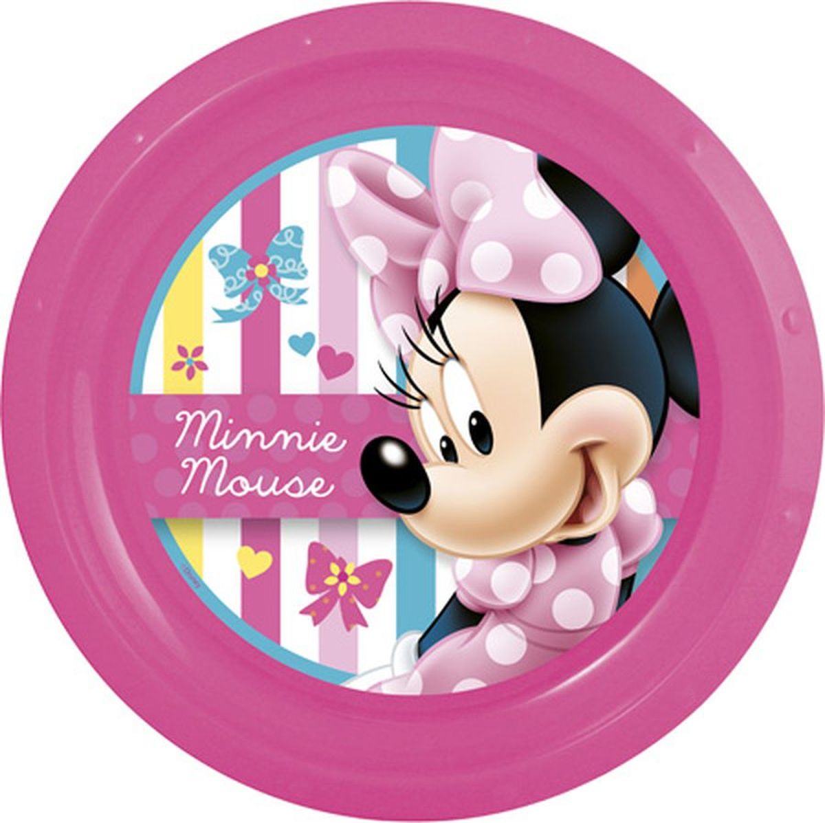Disney Тарелка Минни диаметр 21,5 см15016 NEW_мышка Disney Тарелка Минни диаметр 21,5 см15016 NEW_мышкаЯркая тарелка Disney превратит процесс кормления вашего малыша в веселую игру. Дно оформлено изображением забавной мышки Минни. Ваш ребенок будет кушать с большим удовольствием, стараясь быстрее добраться до картинки.