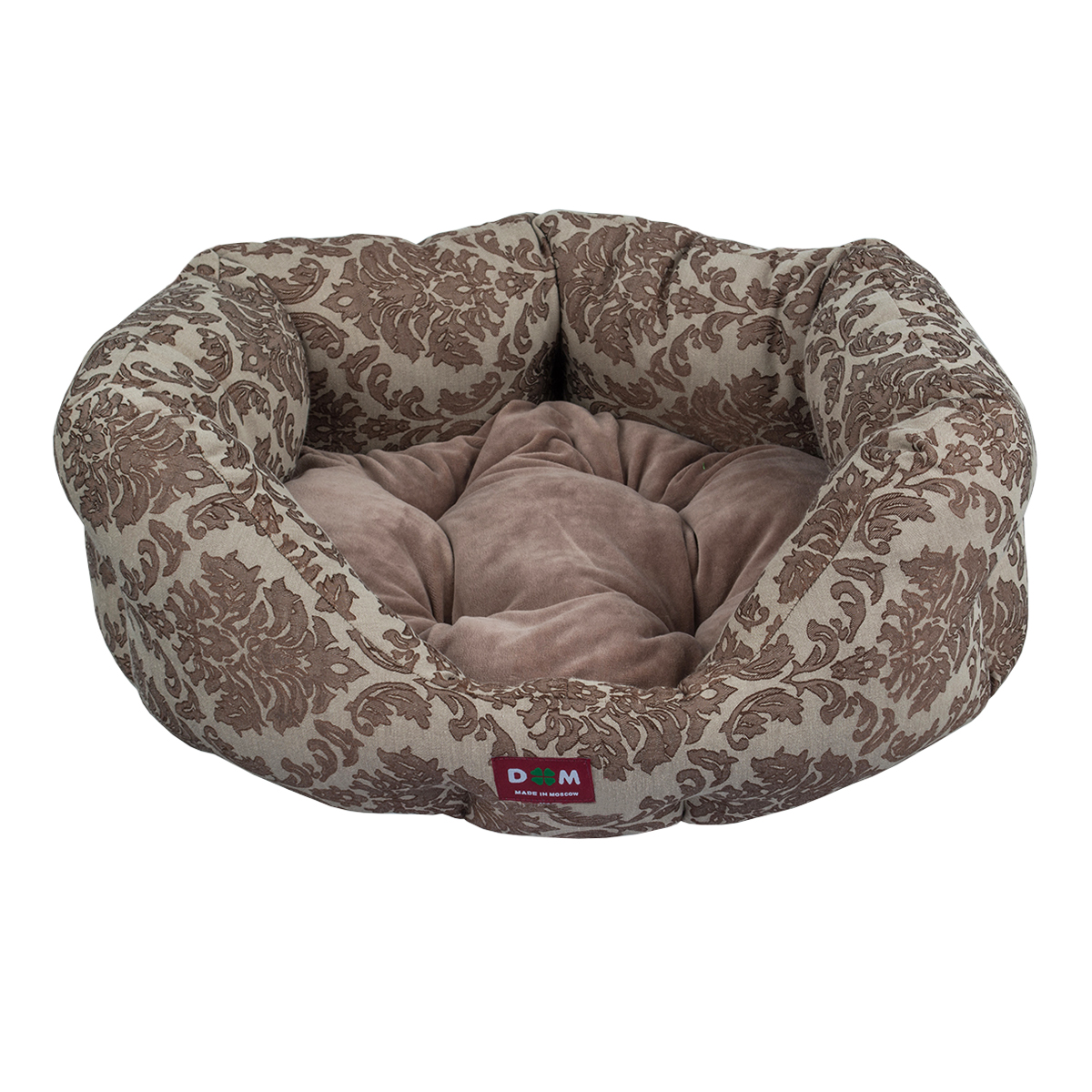 Лежак для животных Dogmoda Ампир, цвет: коричневый, серый, 53 х 49 х 23 см101246 Лежак для животных Dogmoda Ампир, цвет: коричневый, серый, 53 х 49 х 23 см101246Лежак для животных Dogmoda Ампир прекрасно подойдет для отдыха вашего домашнего питомца. Лежак предназначен для кошек, а так же собак мелких пород. Изделие выполнено из прочной ткани. Снабжено высокими широкими бортиками и съемной мягкой подушкой. Комфортный и уютный лежак обязательно понравится вашему питомцу, животное сможет там отдохнуть и выспаться. Размер лежака: 53 х 49 х 23 см.Состав: жаккард, велюр.Наполнитель: холлофайбер.