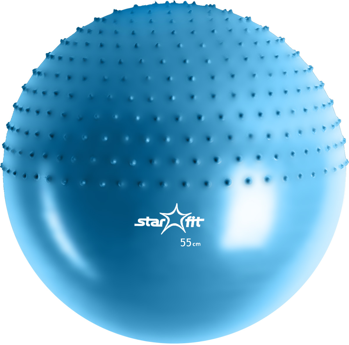 Мяч гимнастический Star Fit, полумассажный, цвет: синий, диаметр 55 смWRA523700 Мяч гимнастический Star Fit, полумассажный, цвет: синий, диаметр 55 смWRA523700Мяч гимнастический Star Fit, изготовленный их ПВХ с защитой от взрыва, отлично подойдет для занятий фитнесом. Его используют как женщины, так и мужчины в функциональном тренинге, бодибилдинге, групповых программах, стретчинге (растяжке). Мяч эффективно тренирует ноги, спину, грудь, дельтовидные мышцы, бицепсы, трицепсы и пресс. С помощью такого мяча можно тренировать все мышцы тела, правильно выстроив тренировочный процесс и используя его как основной или второстепенный снаряд для упражнения. Также его удобно использовать для массажа мышц с повышенным тонусом. Мяч обладает неоспоримым преимуществом. Его удобство заключается в том, что всегда можно поменять сторону использования с простого гимнастического на массажный и обратно. Гимнастический мяч - это незаменимый и один из самых популярных аксессуаров в фитнесе.УВАЖЕМЫЕ КЛИЕНТЫ!Обращаем ваше внимание на тот факт, что мяч поставляется в сдутом виде. Насос в комплект не входит.