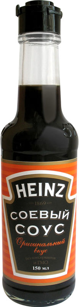 Heinz cоус соевый Оригинальный, 150 мл0120710 Heinz cоус соевый Оригинальный, 150 мл0120710Созданный из замечательных компонентов, этот оригинальный пряный соус придает незабываемый пикантный вкус блюдам из риса, курицы, мяса, рыбы и морепродуктов, блюдам восточной кухни. Его можно подавать как к холодным, так и к горячим блюдам.
