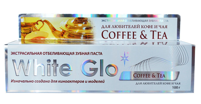 White Glo Зубная паста, отбеливающая для любителей кофе и чая, 100 гSatin Hair 7 BR730MN White Glo Зубная паста, отбеливающая для любителей кофе и чая, 100 гSatin Hair 7 BR730MNСпециальная формула отбеливания борется с потемнением зубной эмали, возникающим в результате потребления кофе или чая. Защищает зубную эмаль от возникновения новых пятен, благодаря специальным микровосковым частицам. Содержит богатое витаминами А, С и Е масло семян шиповника, которое повышает защитные свойства слизистой оболочки полости рта.