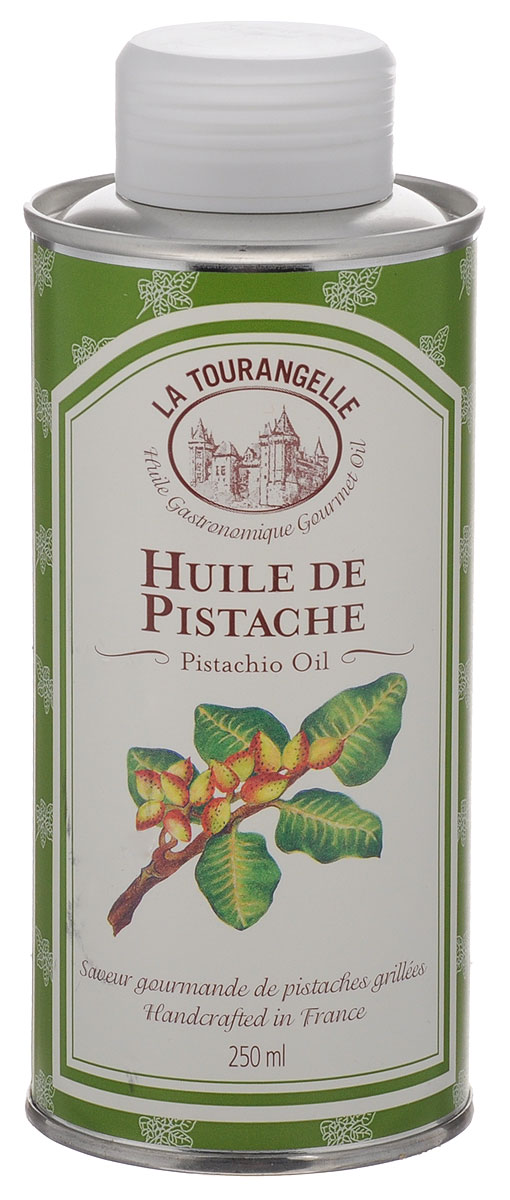 La Tourangelle Pistachio Oil масло фисташковое, 250 мл8424536921318 La Tourangelle Pistachio Oil масло фисташковое, 250 мл8424536921318La Tourangelle Pistachio Oil - смесь нерафинированного масла первого отжима и рафинированного масла. Масло имеет интенсивный вкус и аромат фисташек и роскошный изумрудно-зеленый цвет. Фисташковое масло можно использовать при приготовлении заправок для салатов, смешивая с бальзамическим уксусом или красным винным уксусом для создания простого и вместе с тем ни с чем несравнимого сочетания ароматов. Попробуйте его также с белым уксусом, настоянном на эстрагоне. Масло также можно употреблять с мясом или рыбой, приготовленными на гриле, добавить к макаронам, при приготовлении выпечки – тортов, печенья, пирожных, особенно если собираетесь использовать при этом груши или яблоки. Масло можно подогревать до средних температур.