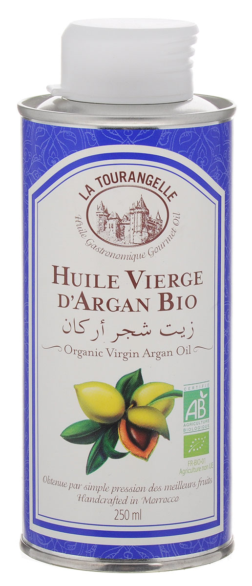 La Tourangelle Organic Virgin Argan Oil масло аргановое нерафинированное органическое, 250 мл4640005504897 La Tourangelle Organic Virgin Argan Oil масло аргановое нерафинированное органическое, 250 мл4640005504897Органическое аргановое масло – ценный и редкий натуральный продукт, изготовленный из семян марокканской аргании, секрет красоты и здоровья населения Марокко. Во всем мире это масло является признанным источником красоты и здоровья кожи, благодаря его насыщенности омега-6 и витамином Е, но, кроме того, аргановое масло также высоко ценится и в кулинарии. Уникальное сырье для арганового масла произрастает исключительно в юго-западной части Марокко, является полностью органическим и перерабатывается щадящим традиционным способом с целью сохранения его первозданной пользы и аромата. Аргановое масло полезно для здоровья. Незаменимые жирные кислоты масла помогают коже бороться против сухости и потери эластичности, факторов, способствующих появлению морщин. Кожа приобретает тонус, становится более эластичной. Это полезно против старения кожи, воздействие усиливается очень высоким содержанием гамма-токоферолов, которые обладают сильным антиоксидантным действием и способствуют нейтрализации свободных радикалов. Они защищают мембраны клеток от окисления липидов, замедляя процесс старения кожи. В кулинарии аргановое масло применяется для приготовления салатных заправок, выпечки, традиционных блюд марокканской кухни.