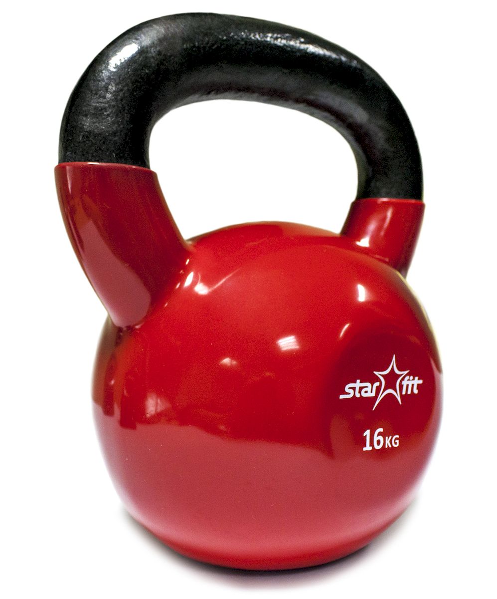 Гиря Starfit DB-401, виниловая, цвет: красный, черный, 16 кгMW-1462-01-SR серебристый Гиря Starfit DB-401, виниловая, цвет: красный, черный, 16 кгMW-1462-01-SR серебристыйГиря с виниловым покрытием Star Fit DB-401 не царапает пол и создает меньше шума при падении. Изделие изготовлено из чугуна. Данная модель имеет индивидуальный дизайн и приятное яркое цветовое решение. Гиря используется в фитнесе, бодибилдинге, функциональном тренинге, лечебной физкультуре, беге и других спортивных дисциплинах.Вес: 16 кг.