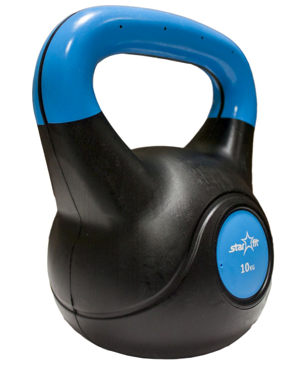 Гиря пластиковая Starfit DB-501, 10 кгSF147A-1137 Гиря пластиковая Starfit DB-501, 10 кгSF147A-1137Гиря пластиковая DB-501 - это разновидность гирь, удобных для использования в домашних условиях. Они более бесшумные, чем чугунные, более безопасные в использовании. Пластиковый корпус наполнен цементом. Используется в бодибилдинге, фитнесе и лечебной физкультуре. Данная гиря имеет индивидуальный дизайн и приятное яркое цветовое решение.Характеристики:Конструкция: литаяВнутренний материал: цементПокрытие: пластикВес, кг: 10Цвет: синийКоличество в упаковке, шт: 1Производство: КНР