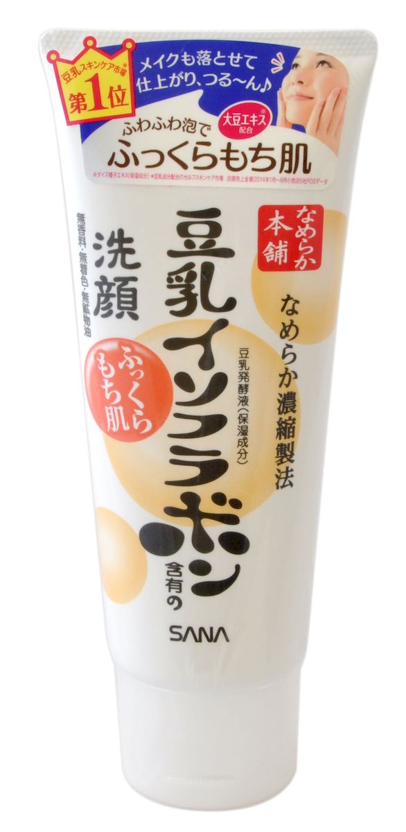 Sana Пенка для умывания и снятия макияжа Soy Milk Moisture Cleansing Wash, увлажняющая с изофлавонами сои, 150г4751006752863 Sana Пенка для умывания и снятия макияжа Soy Milk Moisture Cleansing Wash, увлажняющая с изофлавонами сои, 150г4751006752863Пенка представляет собой мягкое средство для умывания лица и снятия макияжа.Создает нежную густую пену, прекрасно очищает кожу лица, глубоко увлажняет и повышает естественные упругость и эластичность кожи за счет действия полученных из соевых бобов увлажняющих компонентов:изофлавоны, полученные из соевых бобов;изофлавоны, полученные из ферментированного соевого молока;экстракт соевых бобов;растительный коллаген, полученный из соевого белка.Результат – хорошо увлажненная, упругая, сияющая кожа. Не содержит парфюмерных отдушек, искусcтвенных красителей и минеральных масел.В состав не входит генно - модифицированная соя.