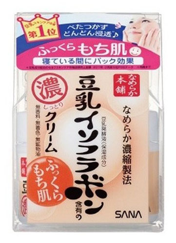 Sana Ночной питательный крем Soy Milk Night, с изофлавонами сои, 50г071-02-4166 Sana Ночной питательный крем Soy Milk Night, с изофлавонами сои, 50г071-02-4166Крем придает коже ровный цвет и сияющий вид, делает ее мягкой и гладкой, насыщает сбалансированным составом питательных веществ, улучшает цвет лица, восстанавливает защитные функции кожи. Глубоко увлажняет, повышает естественные упругость и эластичность кожи за счет действия полученных из соевых бобов увлажняющих компонентов:изофлавоны, полученные из соевых бобов;изофлавоны, полученные из ферментированного соевого молока;экстракт соевых бобов;растительный коллаген, полученный из соевого белка.Токоферол (витамин Е), входящий в состав крема, обладает мощным антиоксидантным действием, нейтрализуя свободные радикалы и защищая клетки кожи от разрушения. Не содержит парфюмерных отдушек, искусcтвенных красителей и минеральных масел.В состав не входит генно - модифицированная соя.