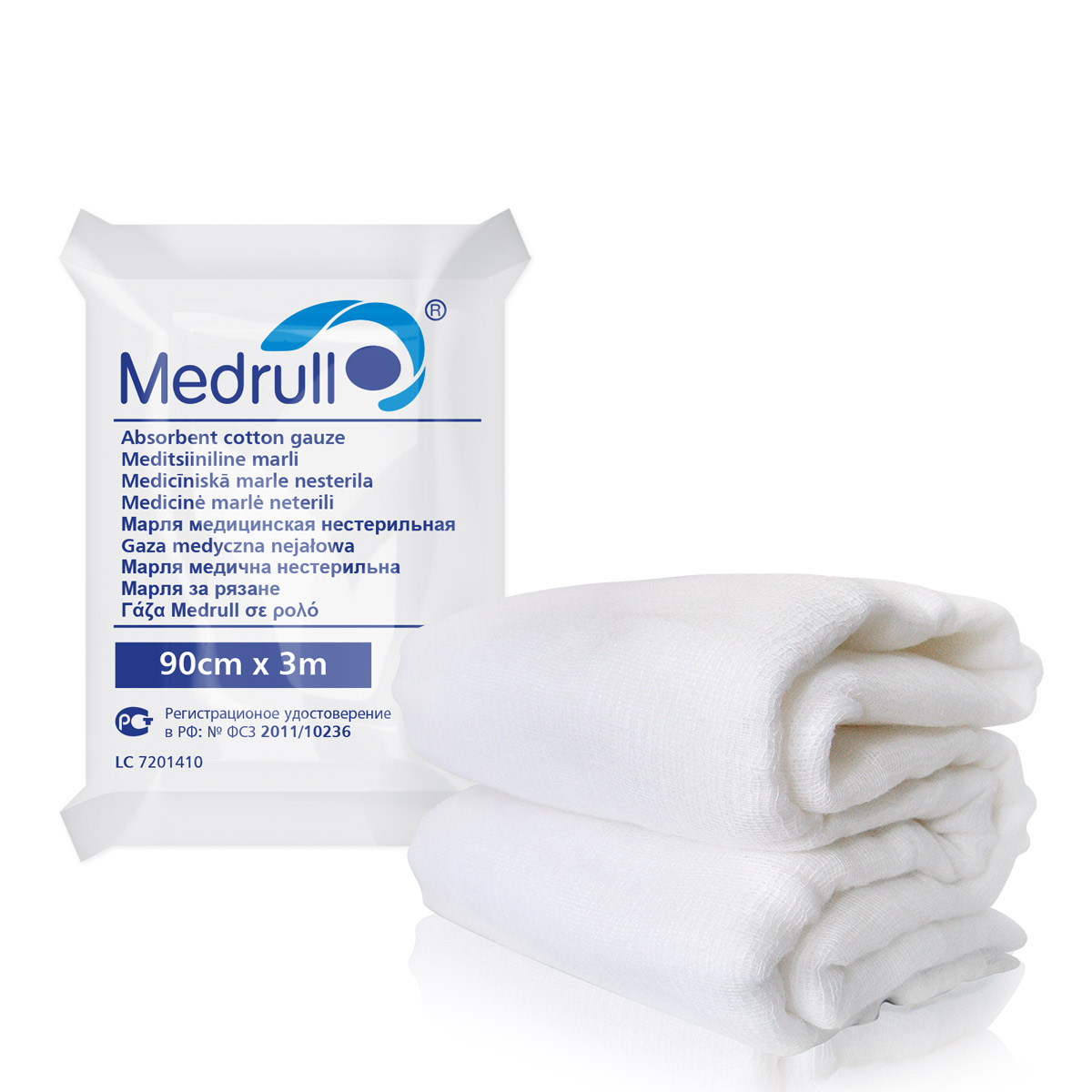 Medrull Марля медицинская нестерильная Premium, 3м х 90смБУ-00000316 Medrull Марля медицинская нестерильная Premium, 3м х 90смБУ-00000316МАРЛЯ МЕДИЦИНСКАЯ НЕСТЕРИЛЬНАЯ БЕЗ ОБРАБОТАННЫХ КРАЕВ Состав 100% хлопок. Структура материала 17 ниток/см2, 13 ниток/см2. Размер 90см x 3м.