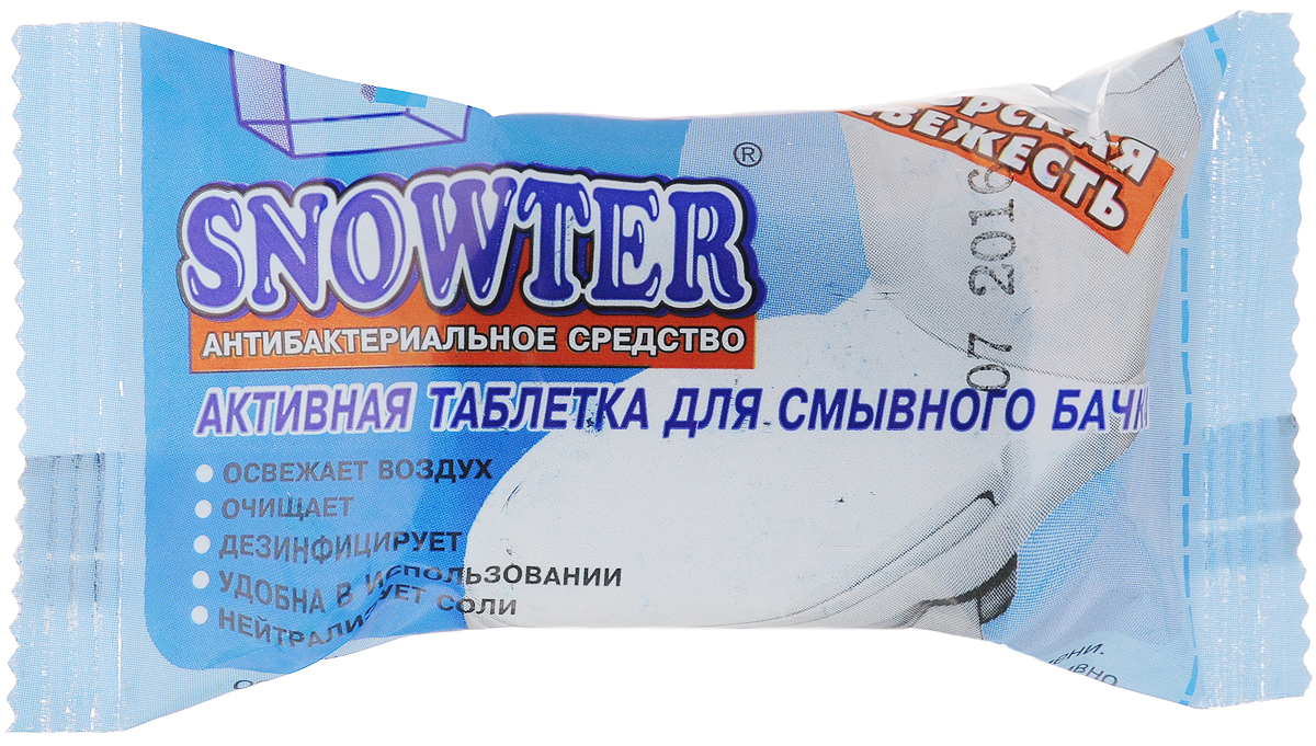 Таблетка для смывного бачка Snowter Морская свежесть, 50 г68/5/1 Таблетка для смывного бачка Snowter Морская свежесть, 50 г68/5/1Таблетка Snowter Морская свежесть обеспечивает чистоту и свежесть в течении длительного времени. Вода со свежим запахом и активно действующей пеной эффективно очищает и дезинфицирует унитаз в труднодоступных местах, препятствуя образованию различных загрязнений и солевых отложений на его поверхности.Товар сертифицирован.