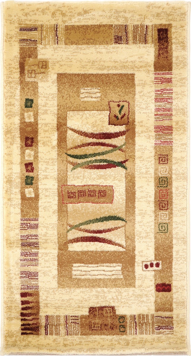 Ковер Kamalak Tekstil, прямоугольный, 60 x 110 см. УК-004654 009305 Ковер Kamalak Tekstil, прямоугольный, 60 x 110 см. УК-004654 009305Ковер Kamalak Tekstil изготовлен из прочного синтетического материала heat-set, улучшенного варианта полипропилена (эта нить получается в результате его дополнительной обработки). Полипропилен износостоек, нетоксичен, не впитывает влагу, не провоцирует аллергию. Структура волокна в полипропиленовых коврах гладкая, поэтому грязь не будет въедаться и скапливаться на ворсе. Практичный и износоустойчивый ворс не истирается и не накапливает статическое электричество. Ковер обладает хорошими показателями теплостойкости и шумоизоляции. Оригинальный рисунок позволит гармонично оформить интерьер комнаты, гостиной или прихожей. За счет невысокого ворса ковер легко чистить. При надлежащем уходе синтетический ковер прослужит долго, не утратив ни яркости узора, ни блеска ворса, ни упругости. Самый простой способ избавить изделие от грязи - пропылесосить его с обеих сторон (лицевой и изнаночной). Влажная уборка с применением шампуней и моющих средств не противопоказана. Хранить рекомендуется в свернутом рулоном виде.